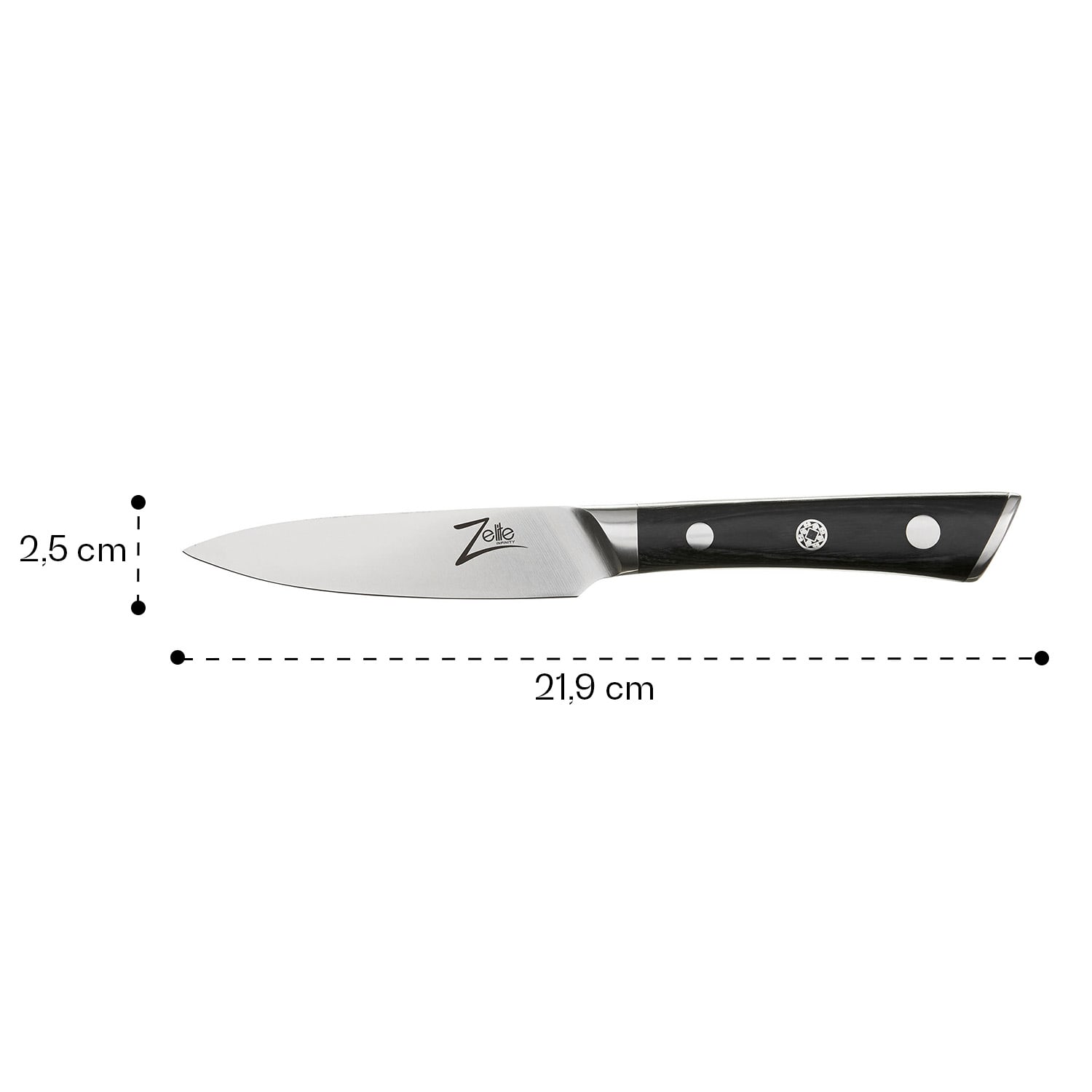 Zelite Infinity by Klarstein Razor-Edge, 4" nôž na lúpanie, 59 HRC, nehrdzavejúce oceľ – Obrázok 4