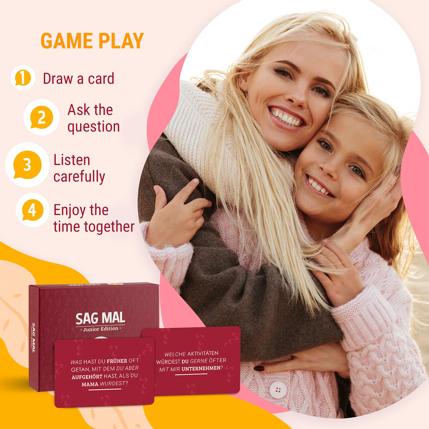 Spielehelden Sag mal... Mama - Junior Edition spoznávacia hra 100+ otázok Počet hráčov: 2+ Vek: od 8 rokov – Obrázok 2