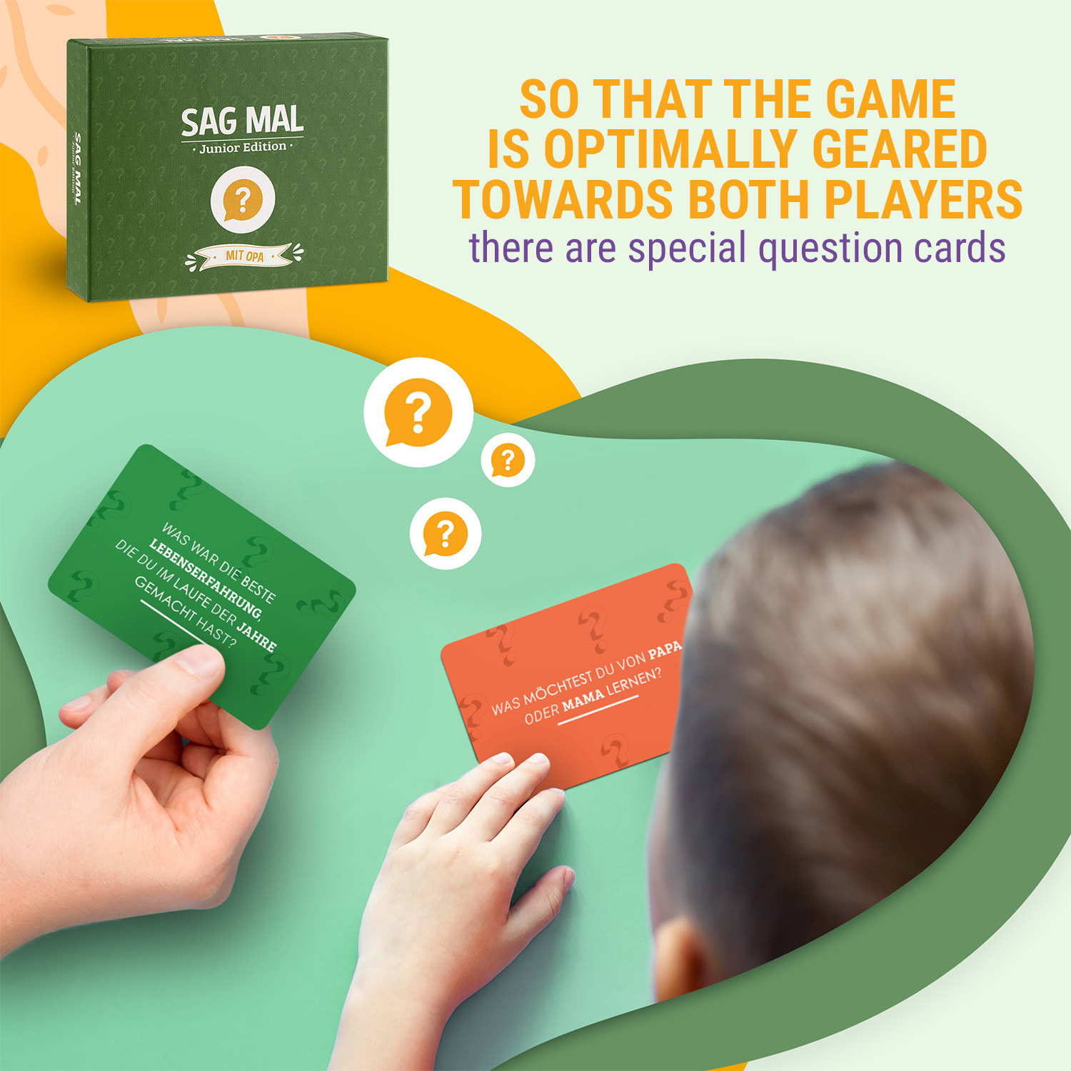 Spielehelden Sag mal...Opa- Junior Edition spoznávacia hra 100+ otázok Počet hráčov: 2+ Vek: od 8 rokov – Obrázok 3