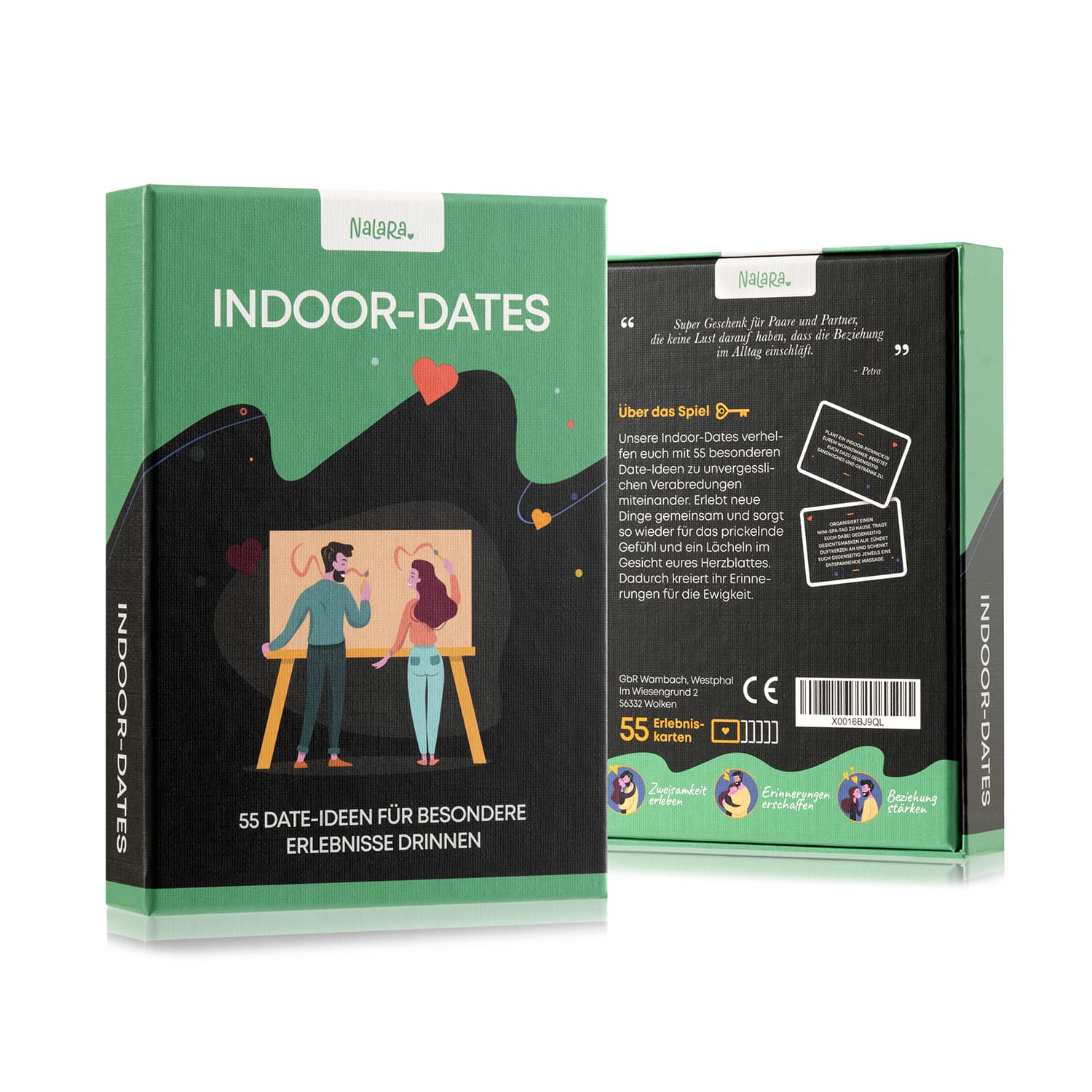 Spielehelden Indoor Dates Kartová hra pre páry 55 nápadov na milostné rande Svadobný darček – Obrázok 4