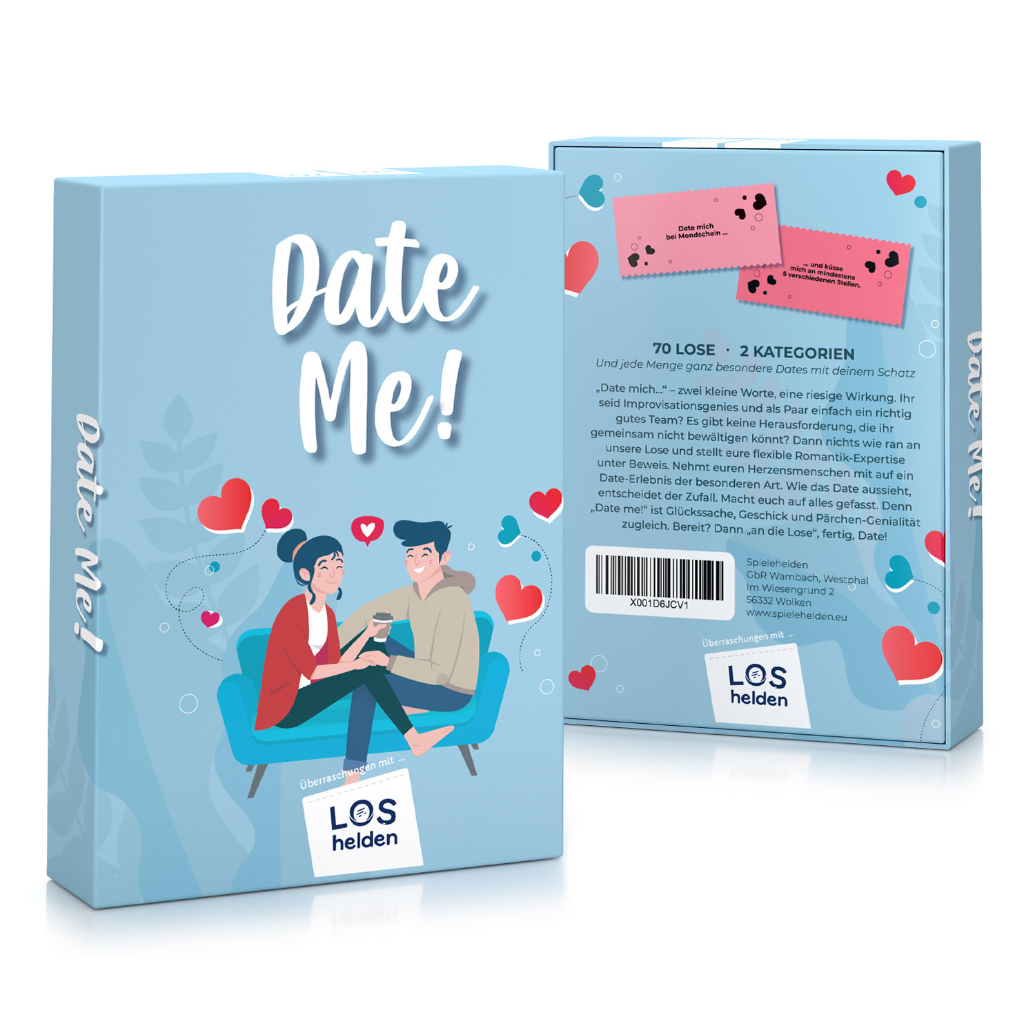Spielehelden Date me! Kartová hra pre páry 35 nápadov na milostné rande Svadobný darček – Obrázok 4