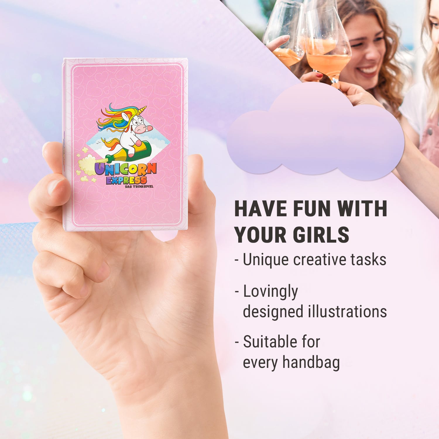 Spielehelden Unicorn Express Párty hra Dámska jazda 55 kariet – Obrázok 3