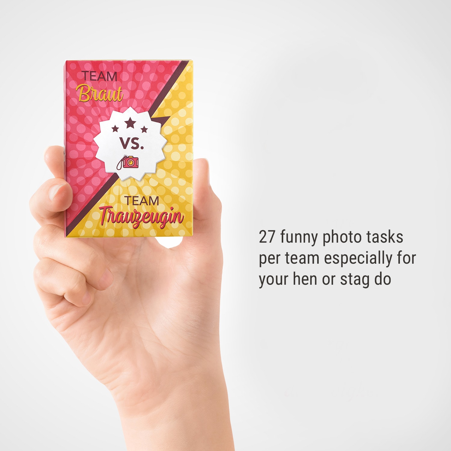 Spielehelden Tím Nevesty vs. Tím Družičiek Foto hra 27 fotografických úloh vreckovej veľkosti – Obrázok 2
