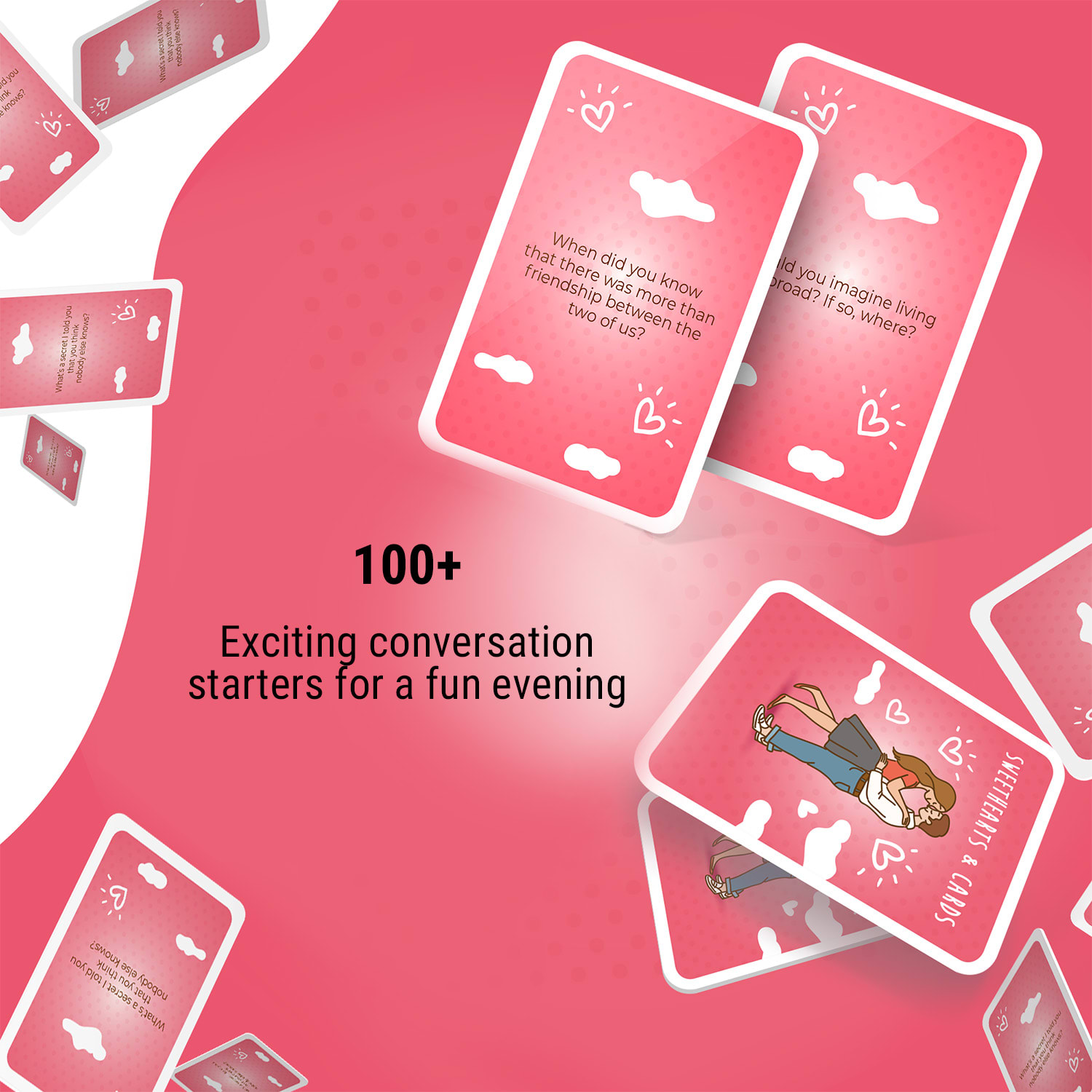 Spielehelden Sweethearts and Cards, Pre páry, viac ako 100 zamilovaných otázok pre milencov v anglickom jazyku – Obrázok 2