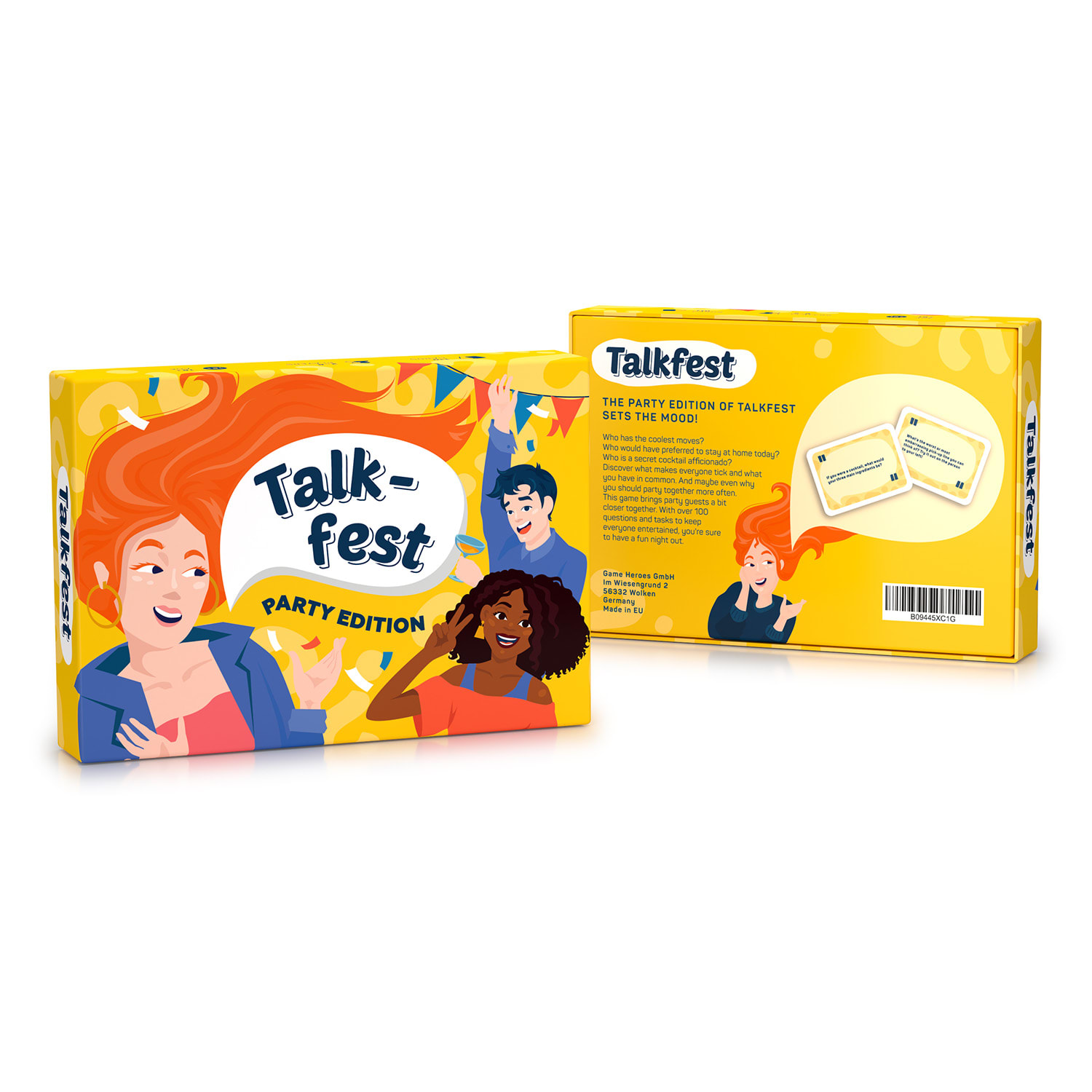 Spielehelden Talkfest Party Edition, Kartová hra s viac ako 100 otázkami v anglickom jazyku – Obrázok 4
