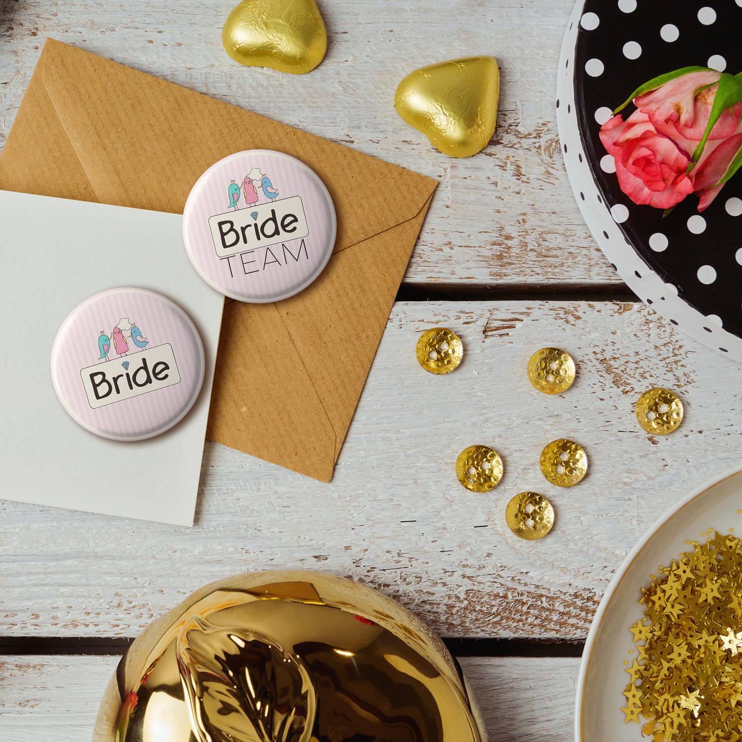 Spielehelden Odznaky Sweet Bride Dievčenská rozlúčka so slobodou 12 odznakov 5,6 cm extra veľké Darček na dievčenskú rozlúčku so slobodou – Obrázok 3