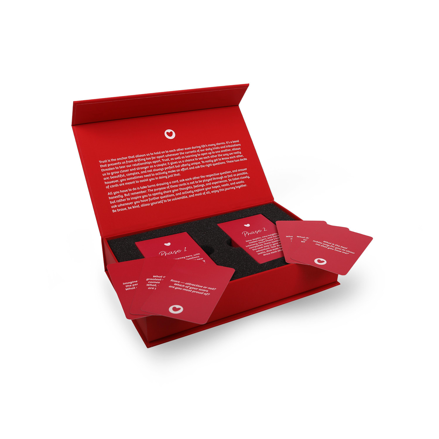 Spielehelden Dôverné rozhovory Kartová hra pre páry 110 otázok Magnet Box – Obrázok 4