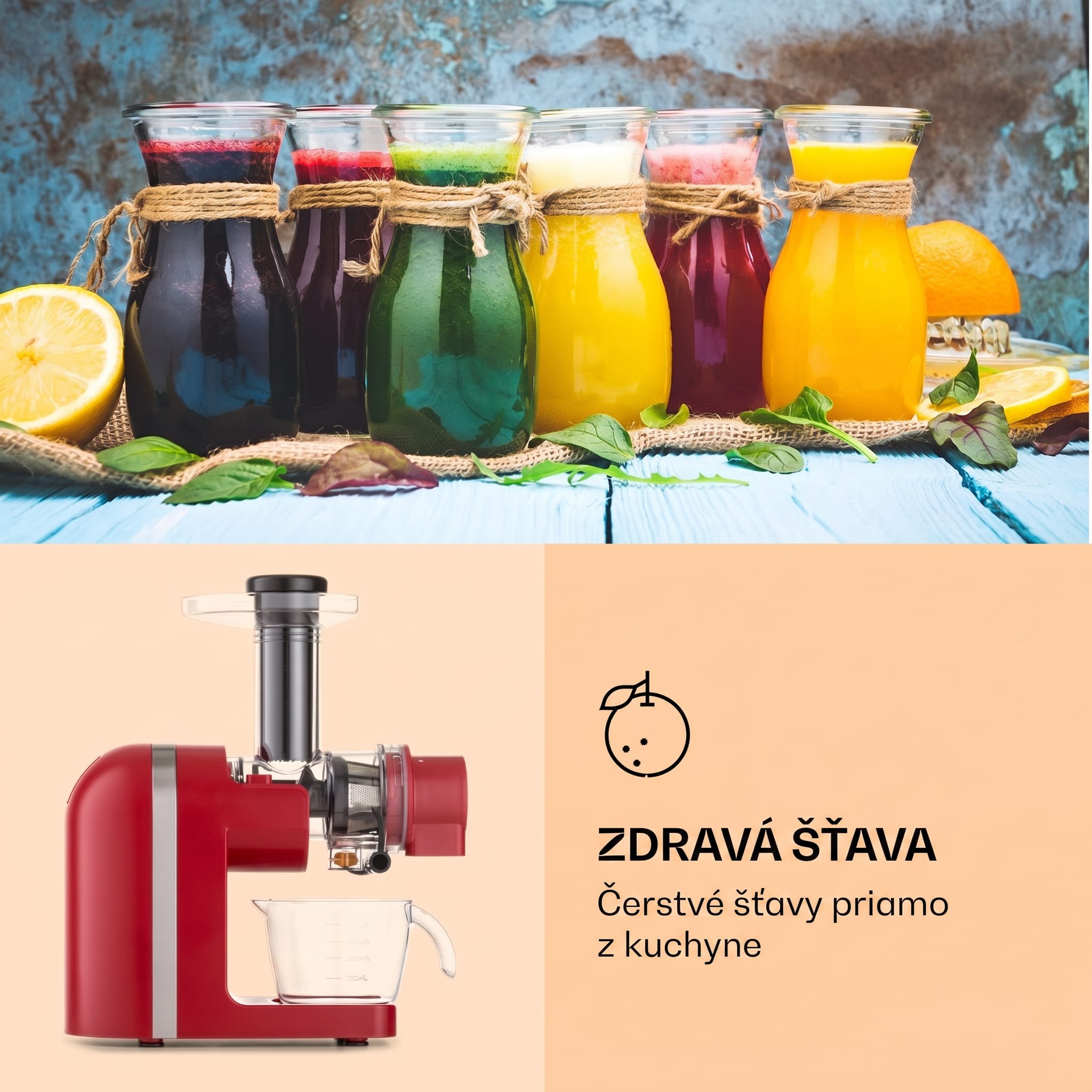 Klarstein Bella Elegance, odšťavovač, 200 W, 400 ml, bez BPA – Obrázok 4