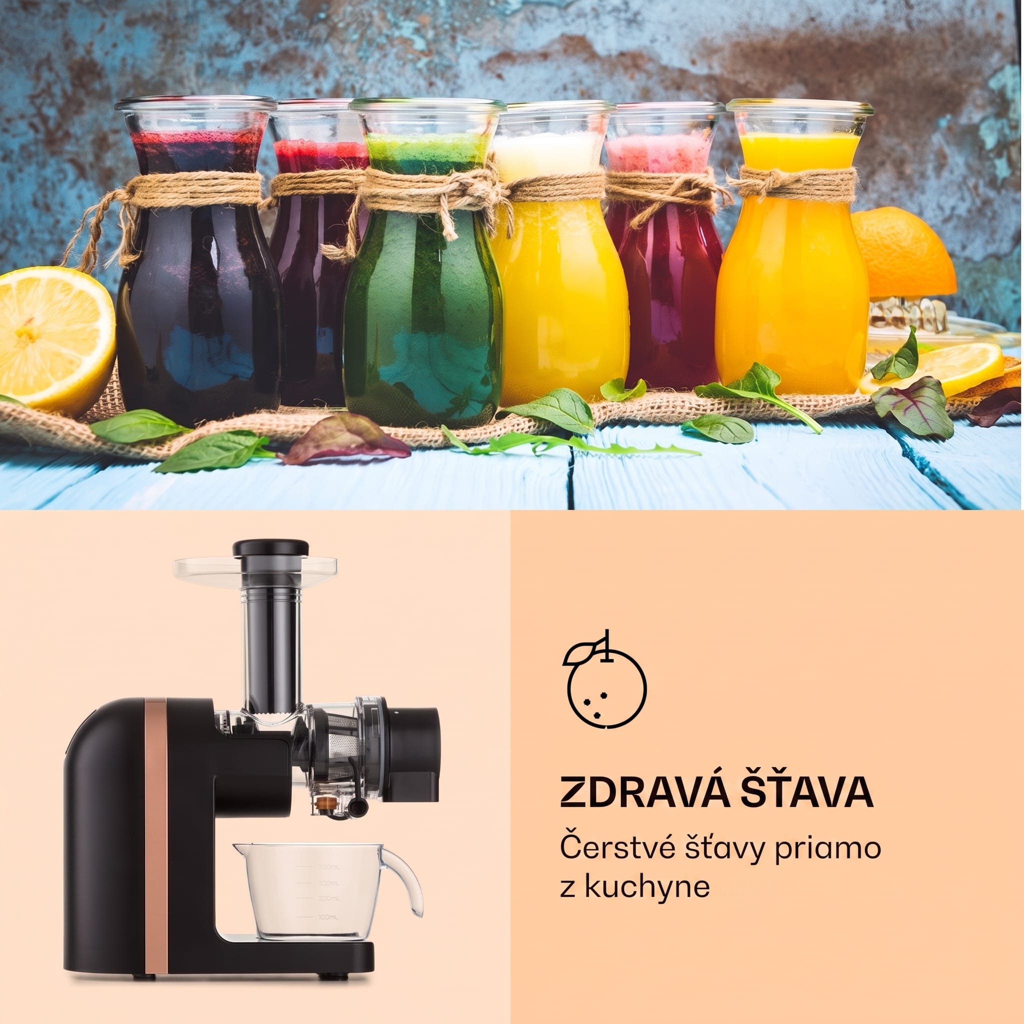 Klarstein Bella Elegance, odšťavovač, 200 W, 400 ml, bez BPA – Obrázok 4