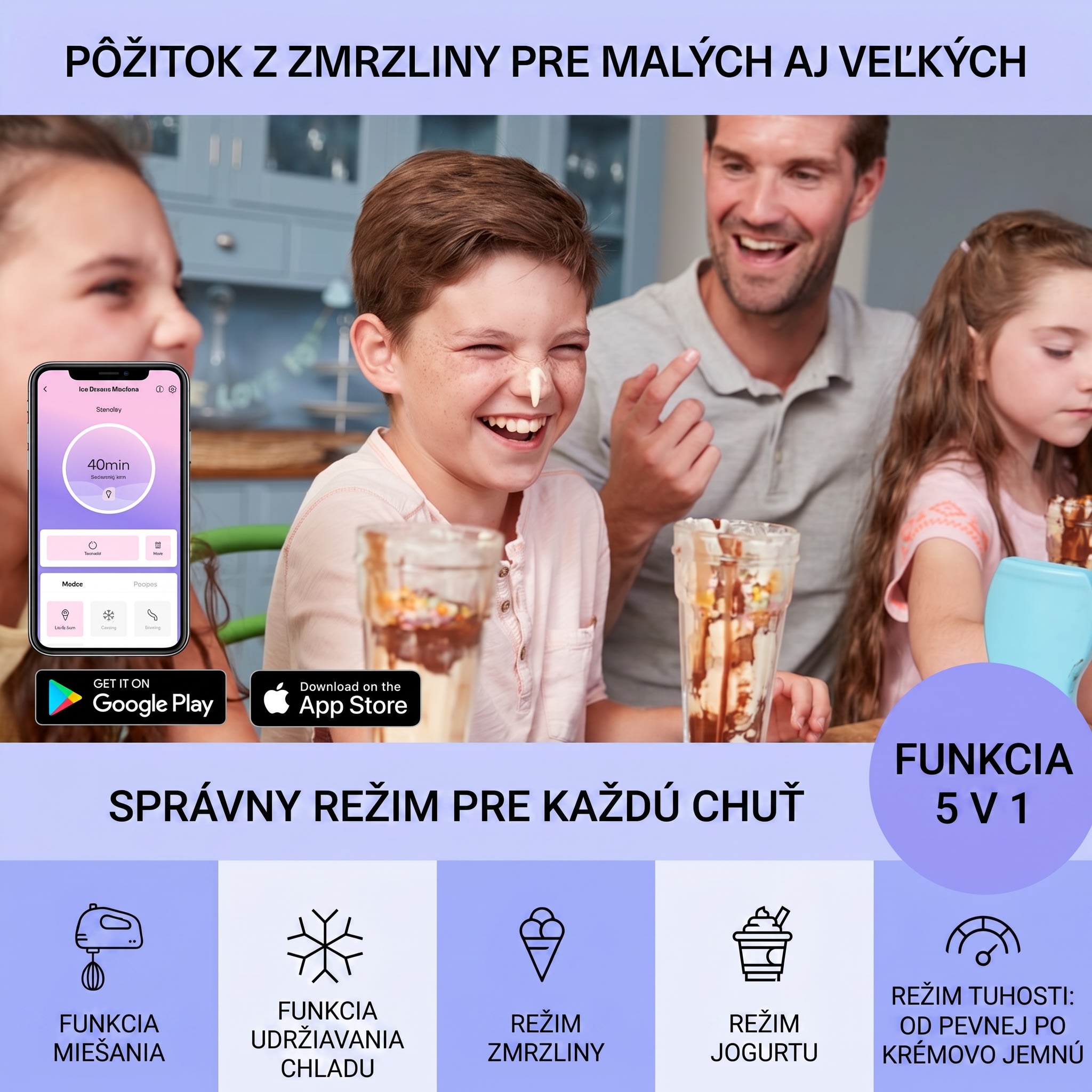 Klarstein Dolce Bacio Smart, zmrzlinovač a jogurtovač, kompresor, 2 l, Wi-Fi, dotykový displej, nehrdzavejúca oceľ – Obrázok 2