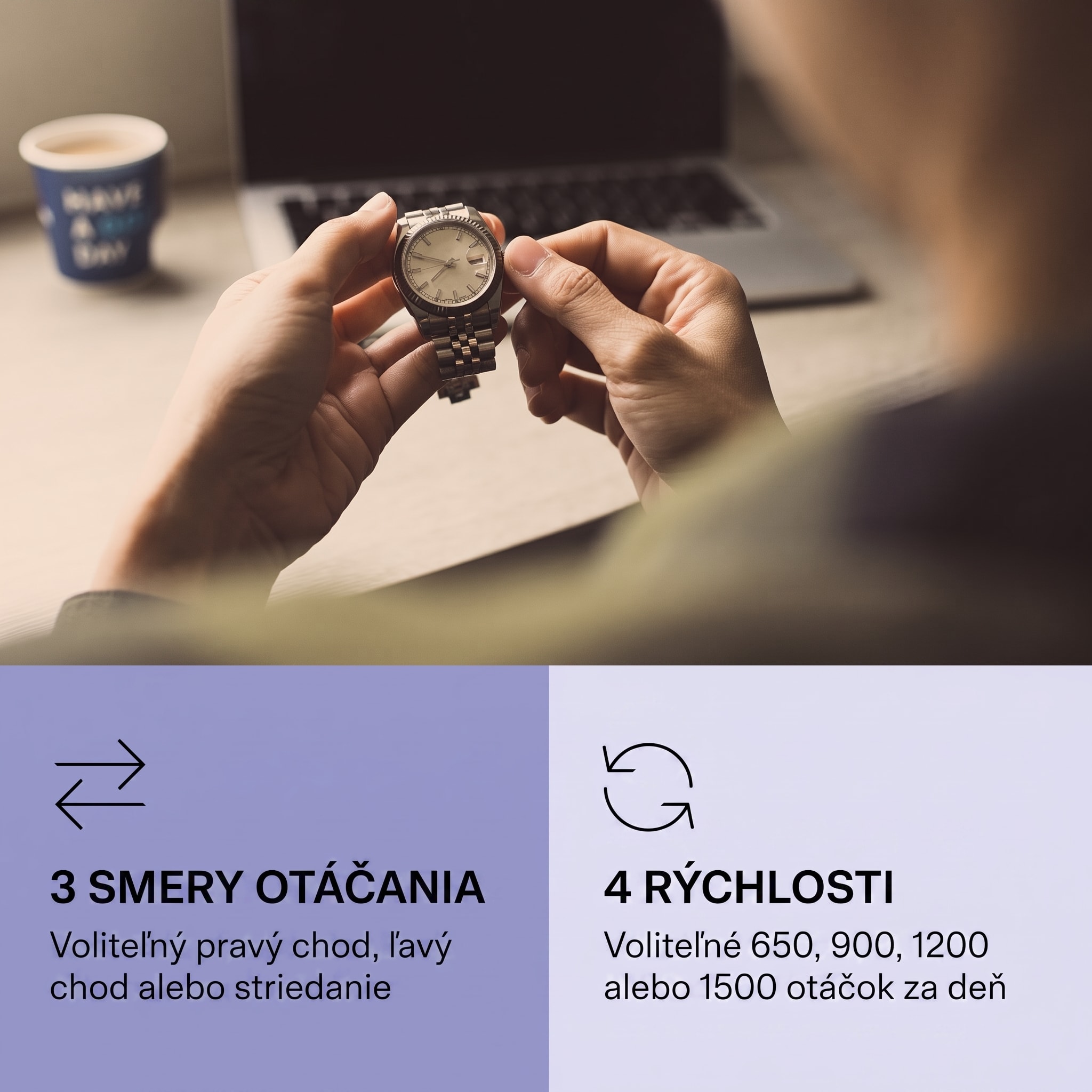Klarstein Sindelfingen, naťahovač na hodinky, chod vľavo-vpravo, 1 hodinky – Obrázok 2