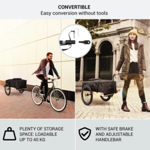 KLARFIT Companion Travel L, nákladný príves, 40 kg, príves na bicykel, ručný vozík, 16