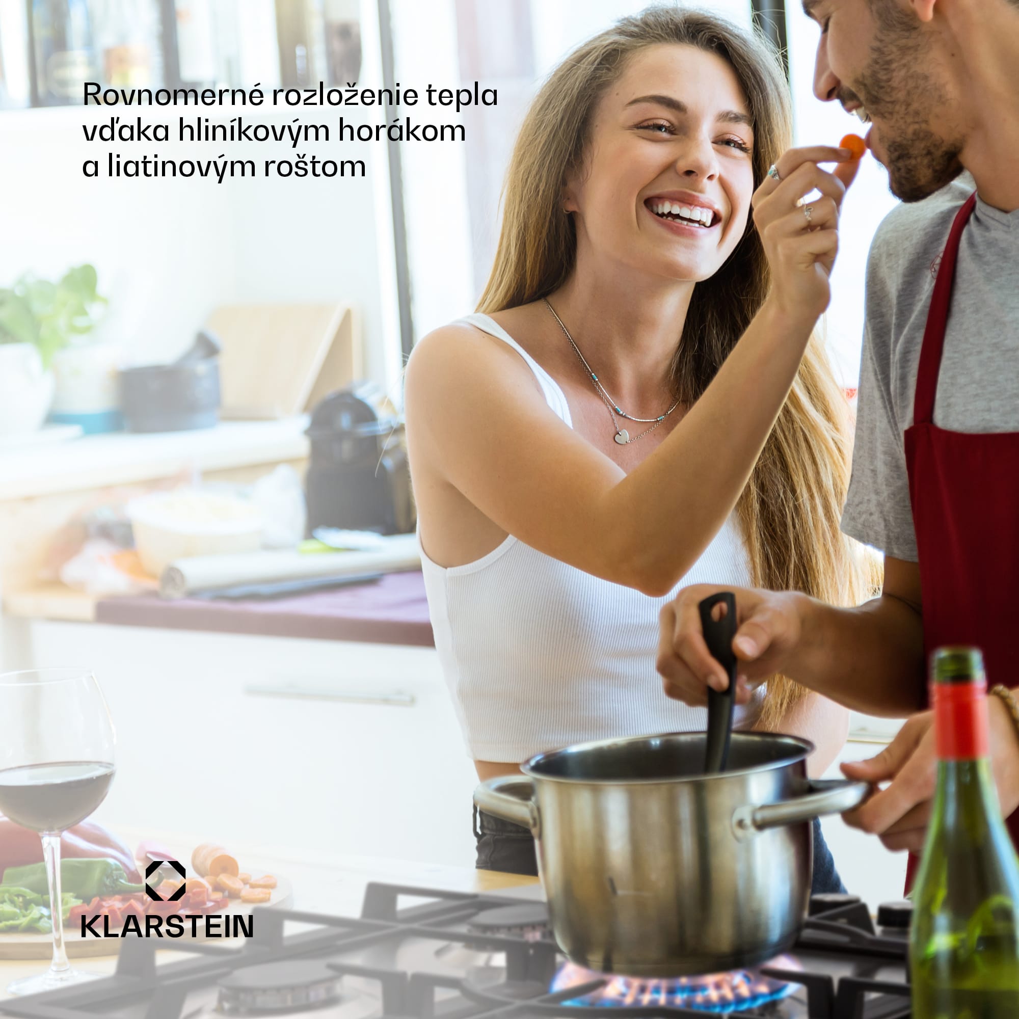 Klarstein Ignito Chef Edition, plynová varná doska, 5 Sabaf horákov, 5 zón, sklokeramika – Obrázok 3