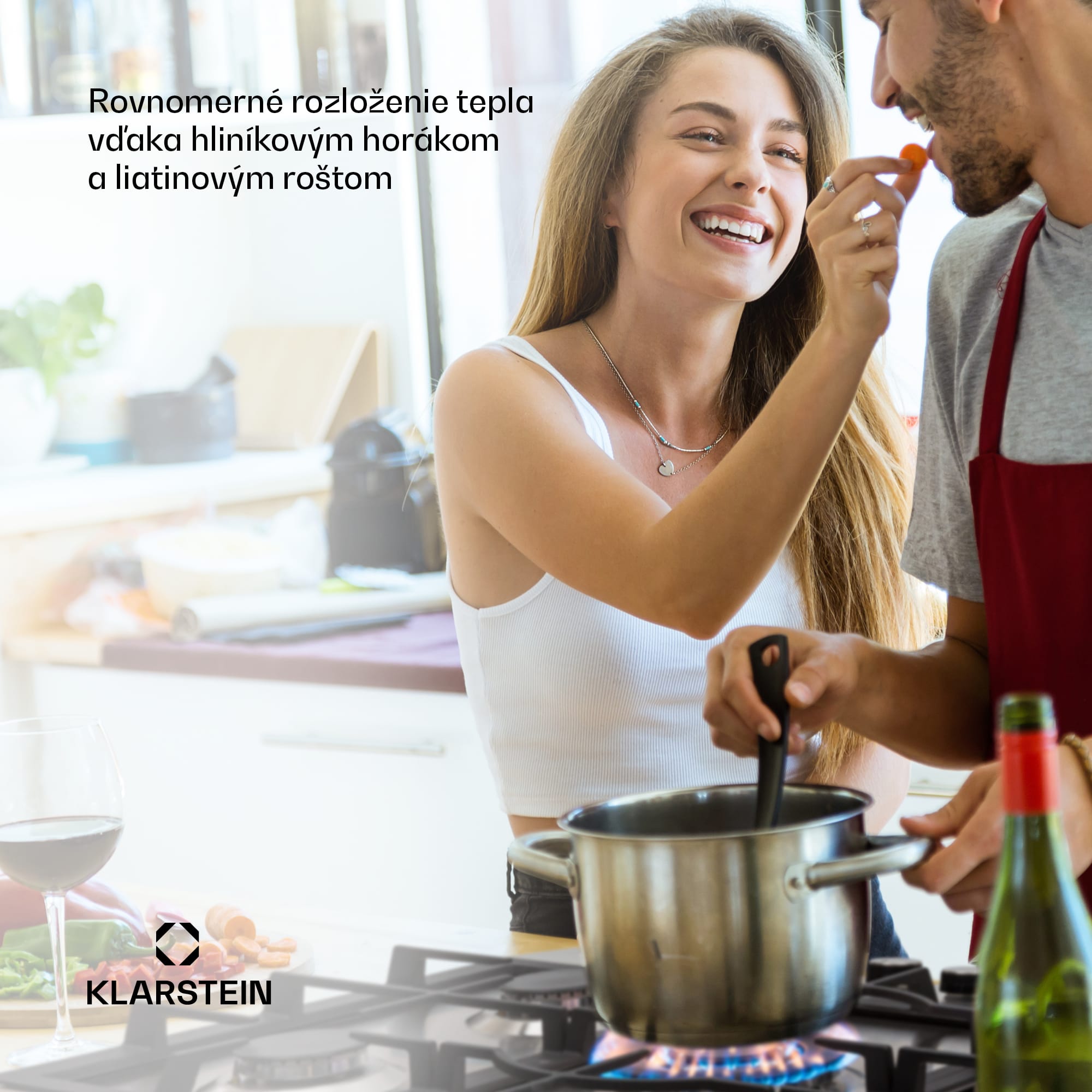 Klarstein Ignito Chef Edition, plynová varná doska, 5 Sabaf horákov, 5 zón, sklokeramika – Obrázok 3
