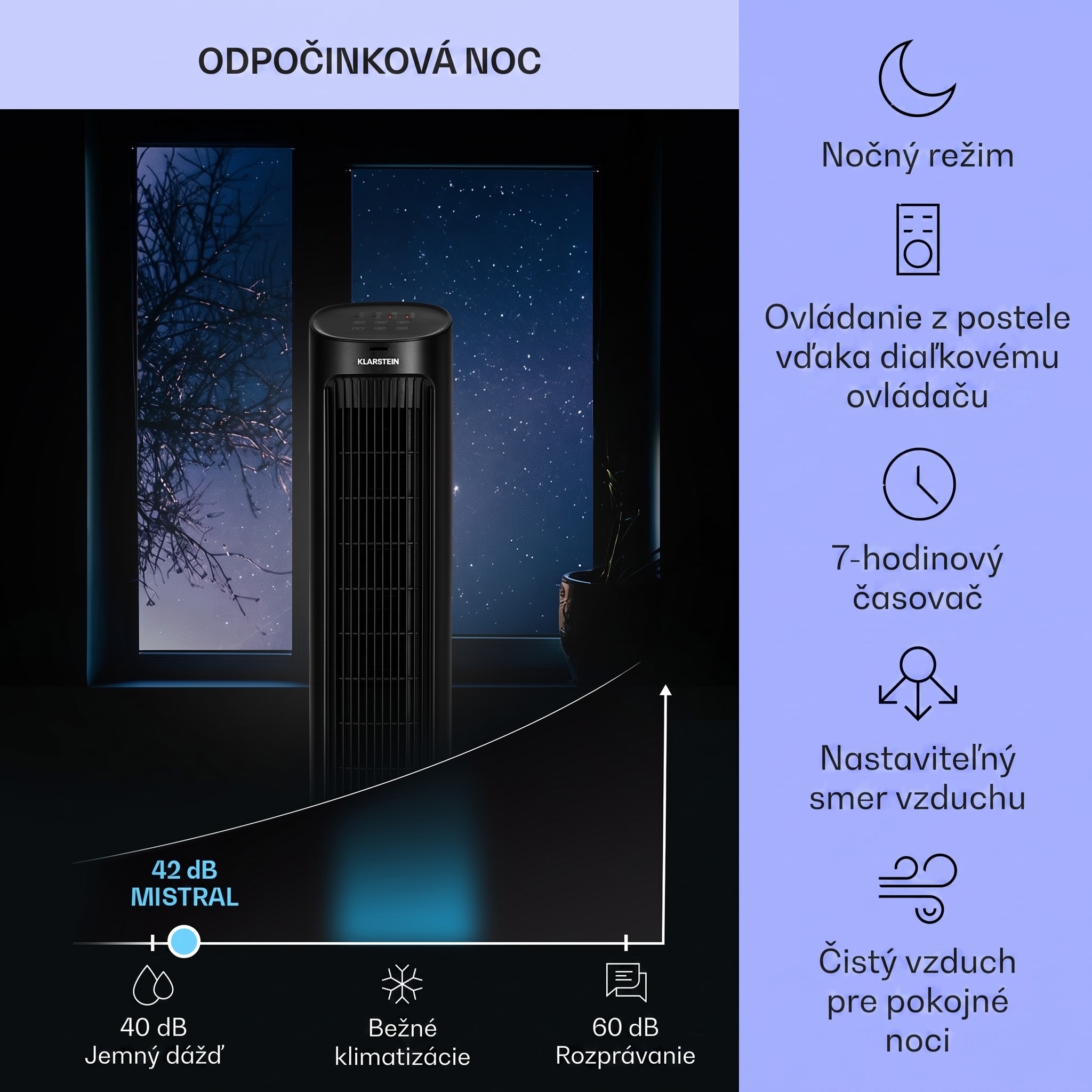 Klarstein Mistral, 5 v 1 ochladzovač vzduchu, ventilátor, zvlhčovač vzduchu, ionizátor, 360 m³/h, diaľkové ovládanie – Obrázok 3