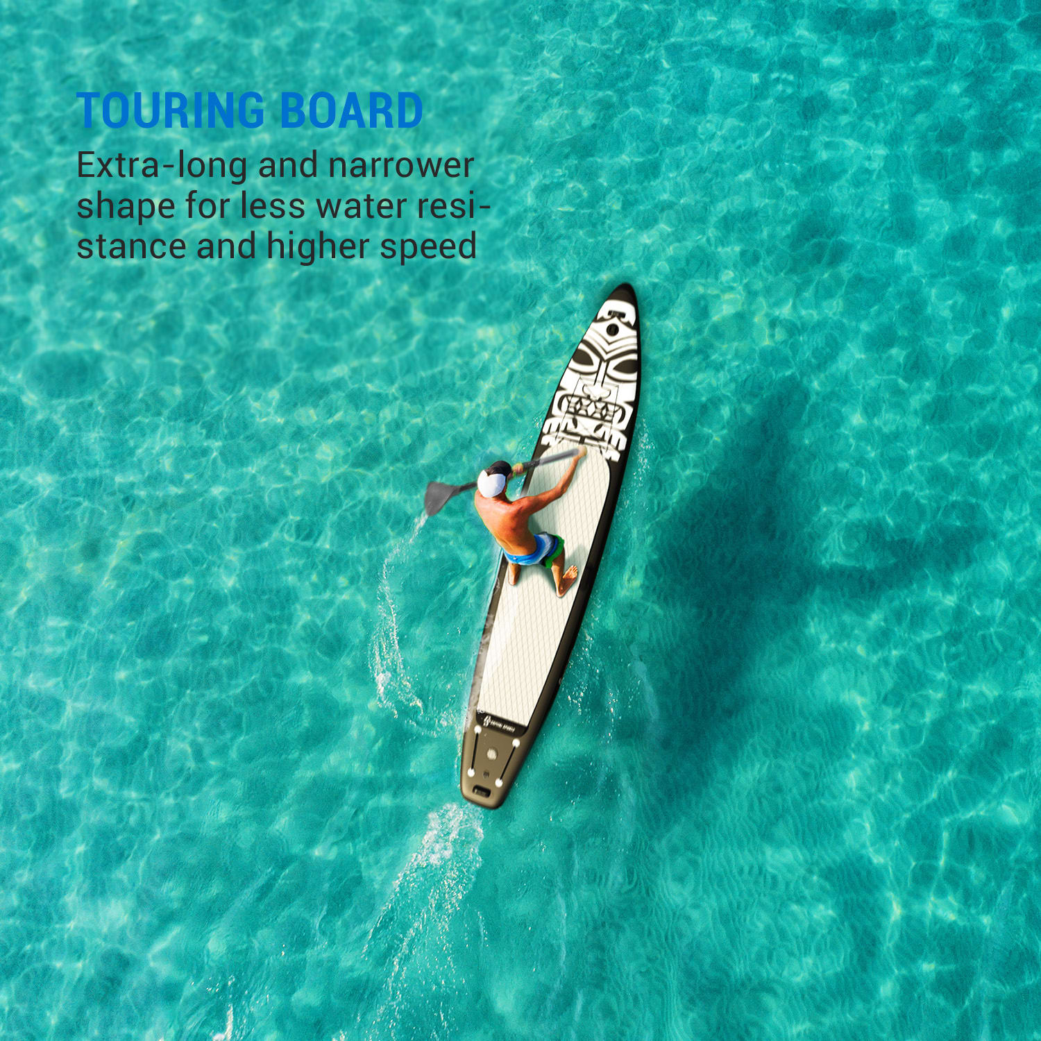 Capital Sports Mamao Touring Board, nafukovací paddleboard, SUP Board Set, touring – Obrázok 2