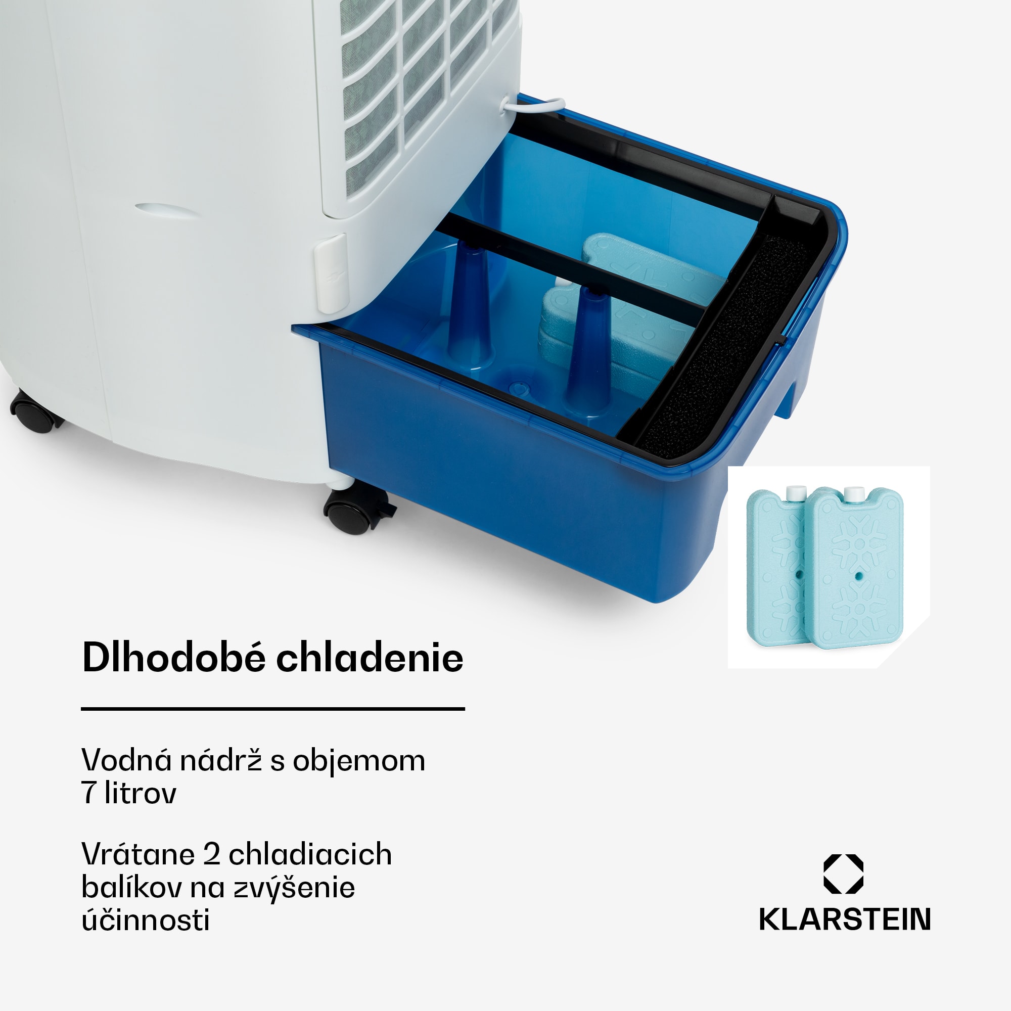 Klarstein IceWind Plus Smart, 4 v 1 ochladzovač vzduchu, ventilátor, zvlhčovač, čistička vzduchu, ovládanie aplikáciou – Obrázok 2