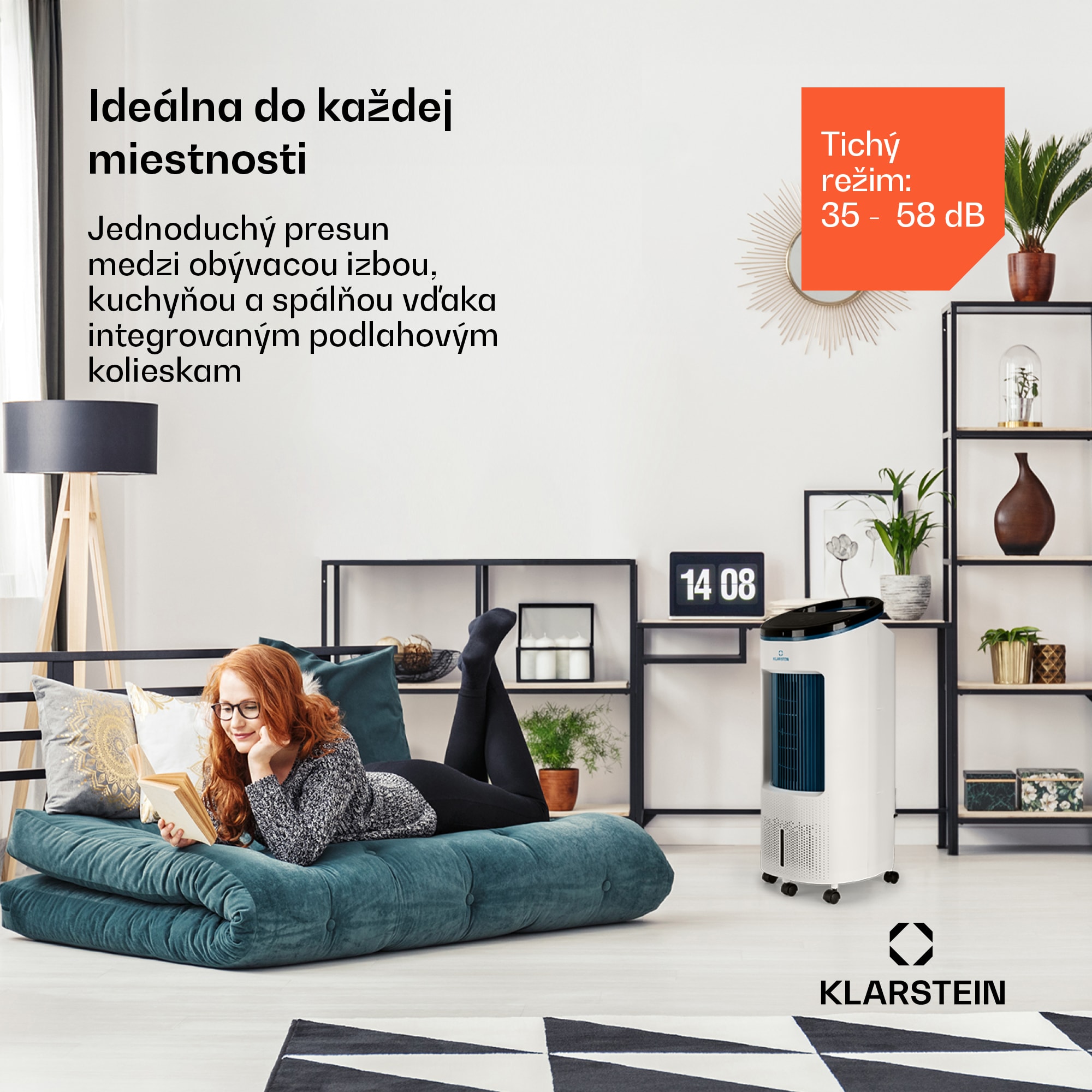 Klarstein IceWind Plus Smart, 4 v 1 ochladzovač vzduchu, ventilátor, zvlhčovač, čistička vzduchu, ovládanie aplikáciou – Obrázok 3