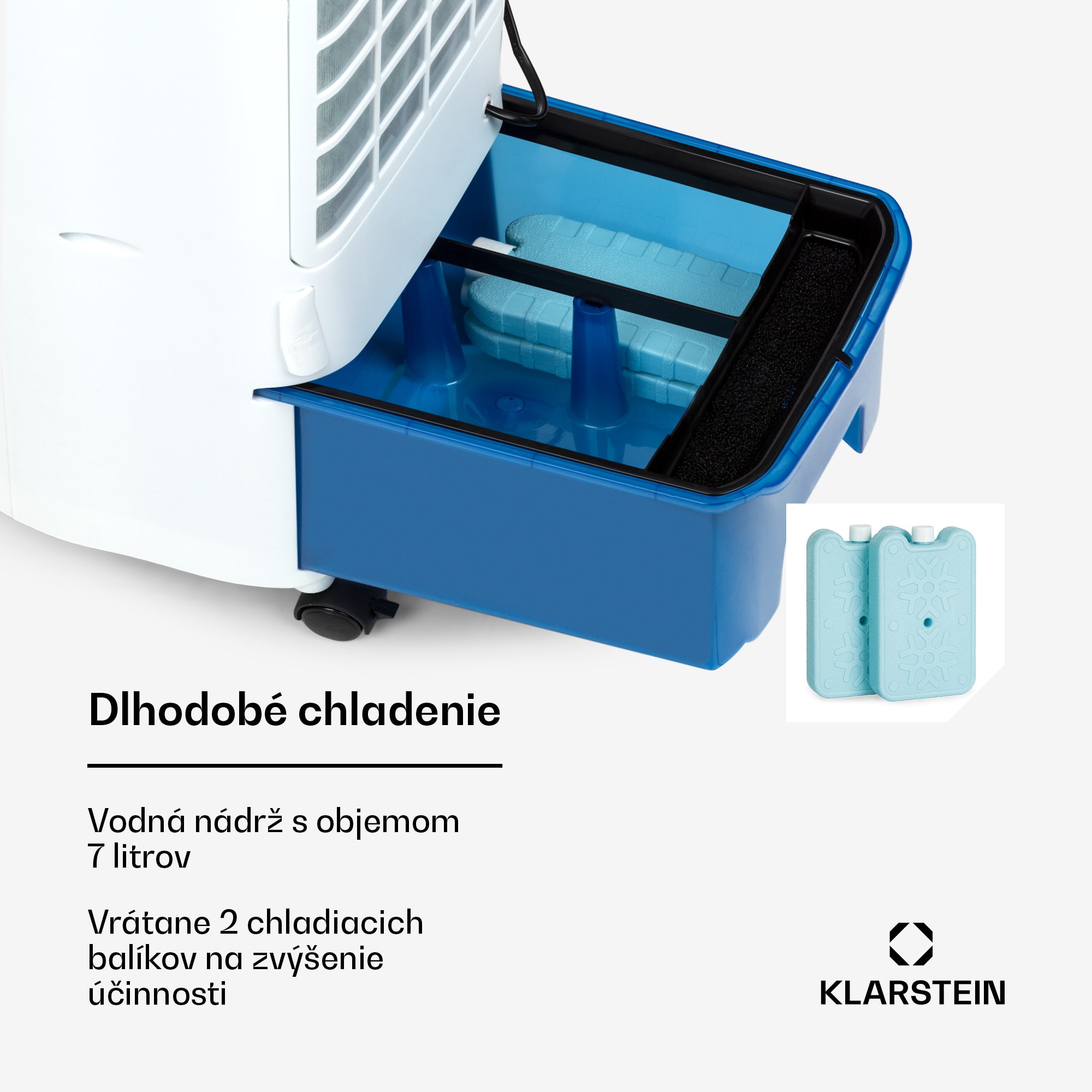 Klarstein IceWind Plus Smart, 4 v 1 ochladzovač vzduchu, ventilátor, zvlhčovač, čistička vzduchu, ovládanie aplikáciou – Obrázok 2