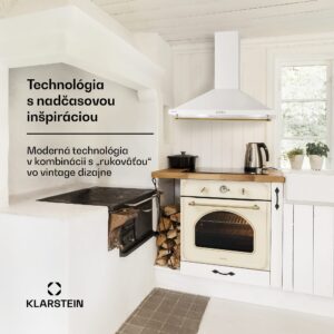 Klarstein Montblanc 90, digestor, 90 cm, nástenný, 599m³/h, LED, lišta, biely