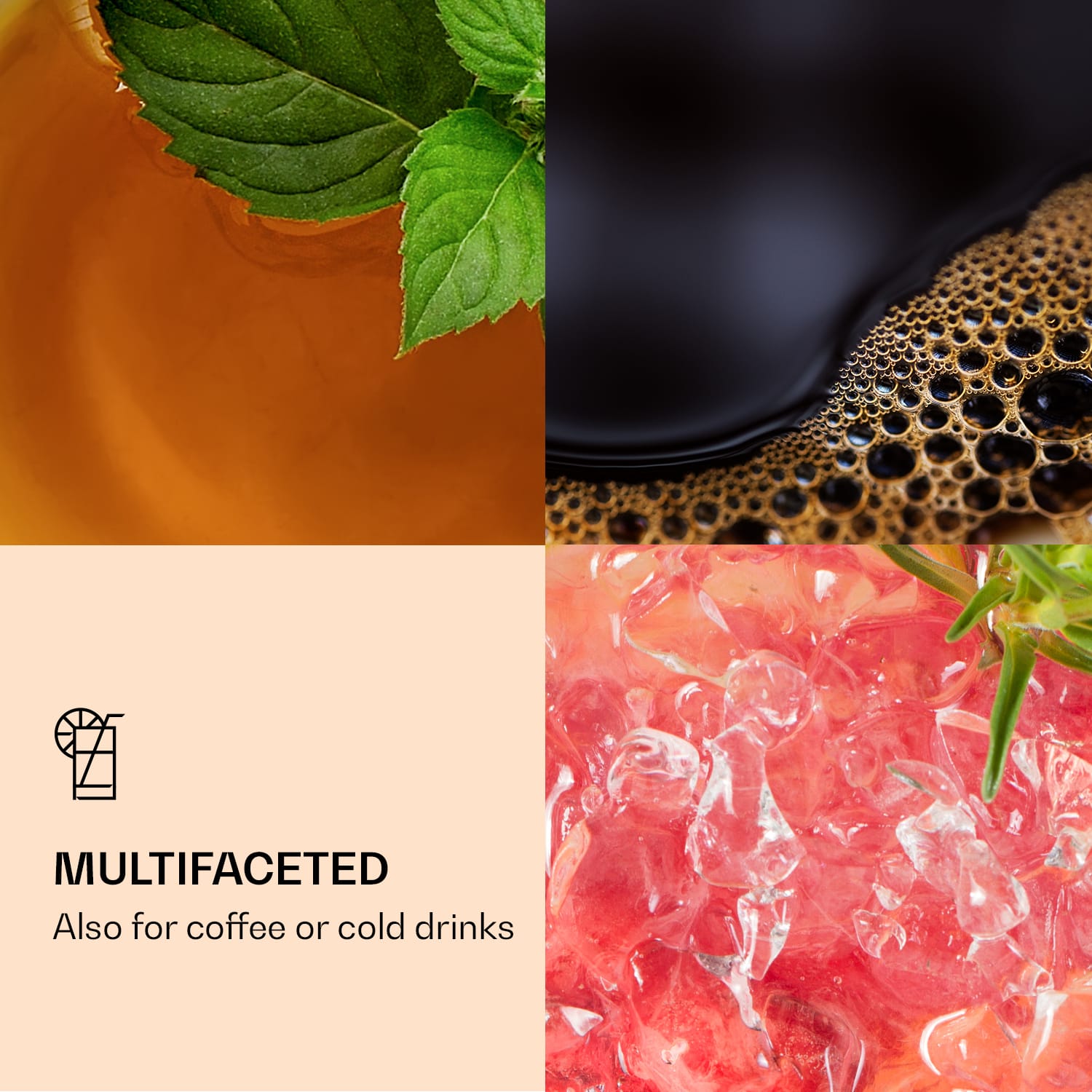 Feelino Ice set 2, čajové poháre, set 2 ks, 400 ml, vysokokvalitné borosilikátové sklo, vhodné do umývačky riadu – Obrázok 3