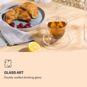 Feelino Pohár, 400 ml, Dvojstenný, Vysoko kvalitné borosilikátové sklo, Jedinečný