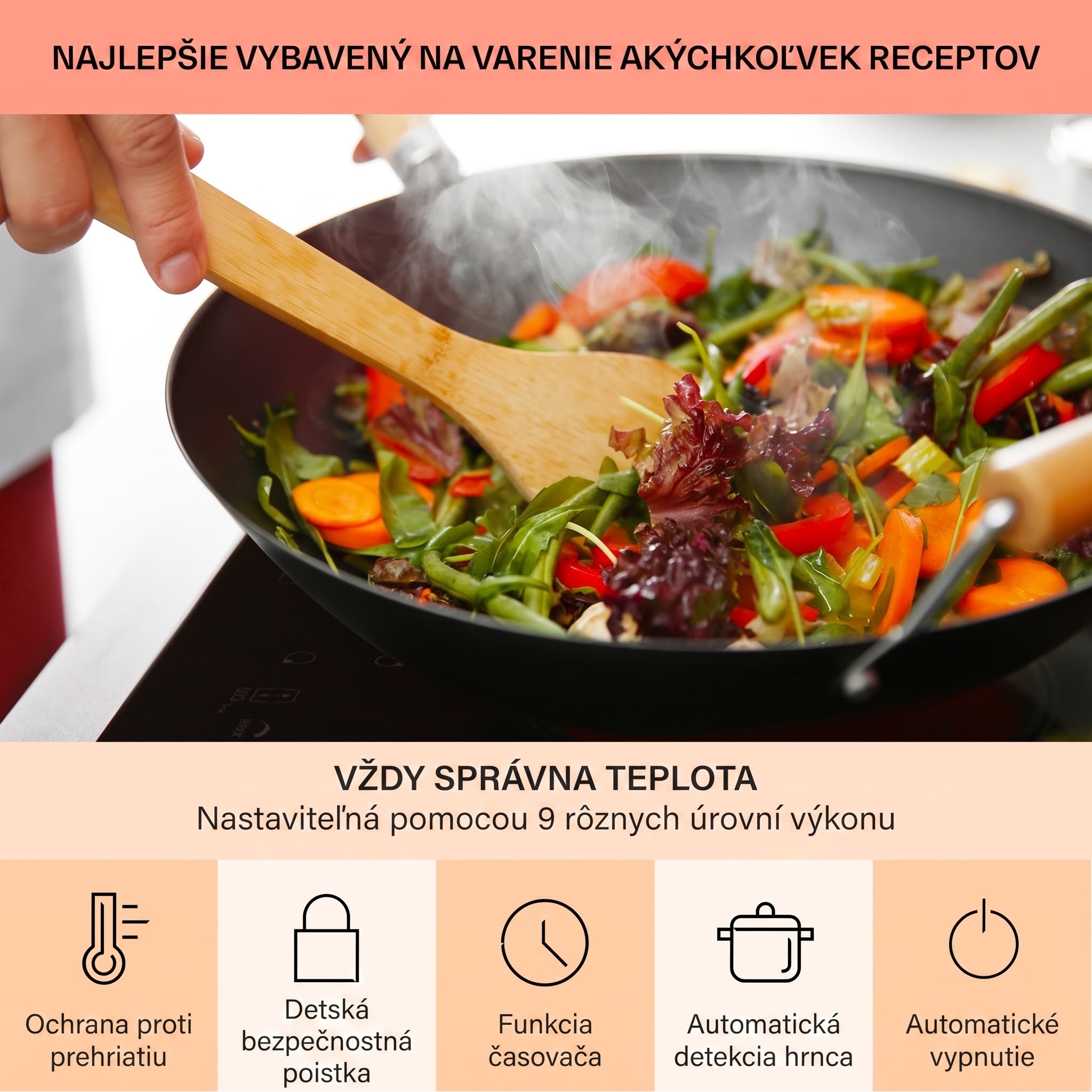 Klarstein Virtuosa Roast, vstavaná varná doska, 5 zón, 8500W, sklokeramika – Obrázok 4