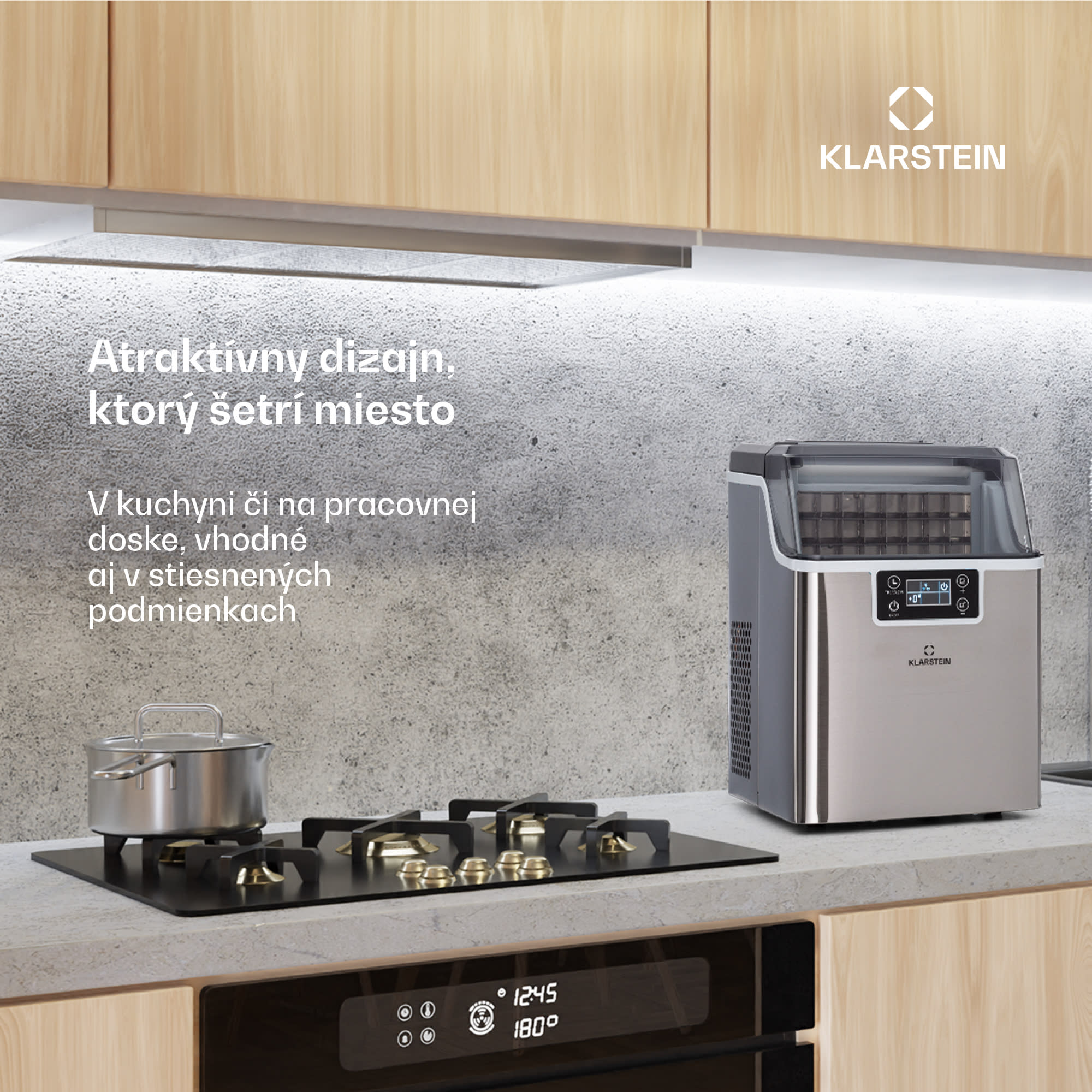 Klarstein Chios, výrobník ľadu, 20 kg/24 h, Auto-Clean, nádrž 3,2 l – Obrázok 2