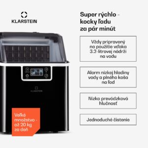 Klarstein Chios, výrobník ľadu, 20 kg/24 h, Auto-Clean, nádrž 3,2 l