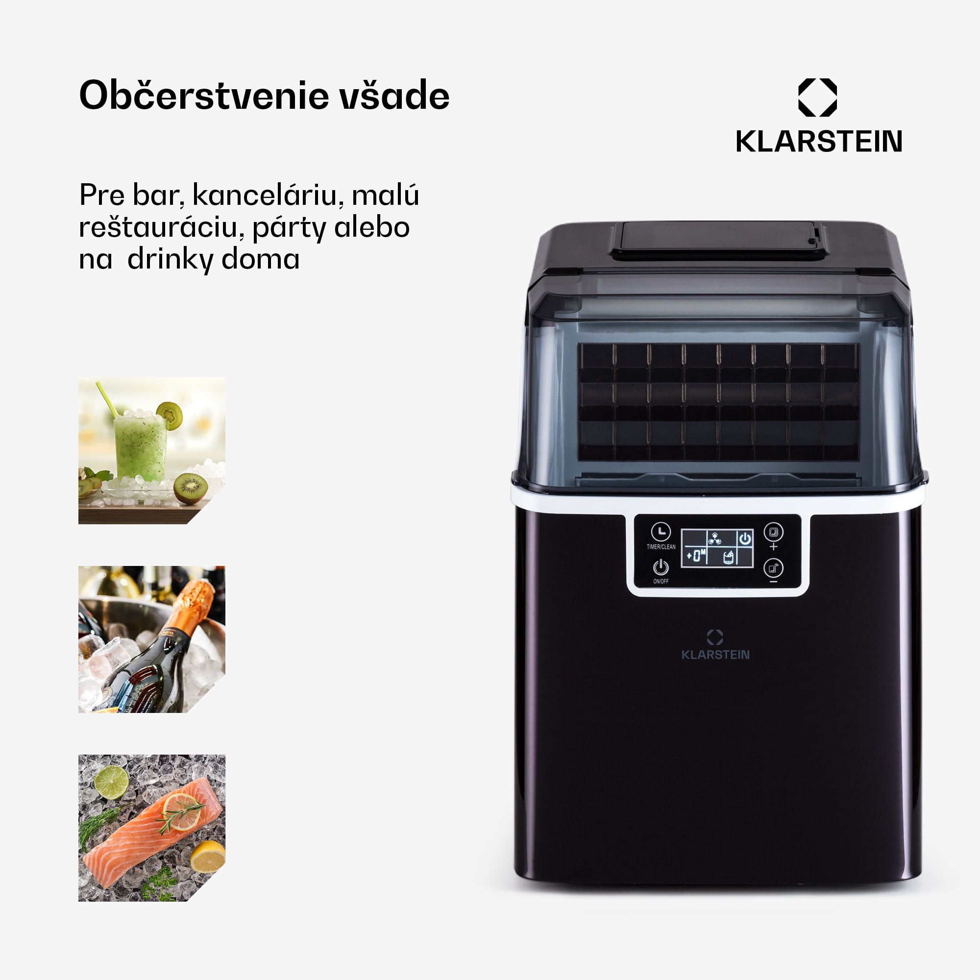 Klarstein Chios, výrobník ľadu, 20 kg/24 h, Auto-Clean, nádrž 3,2 l – Obrázok 3