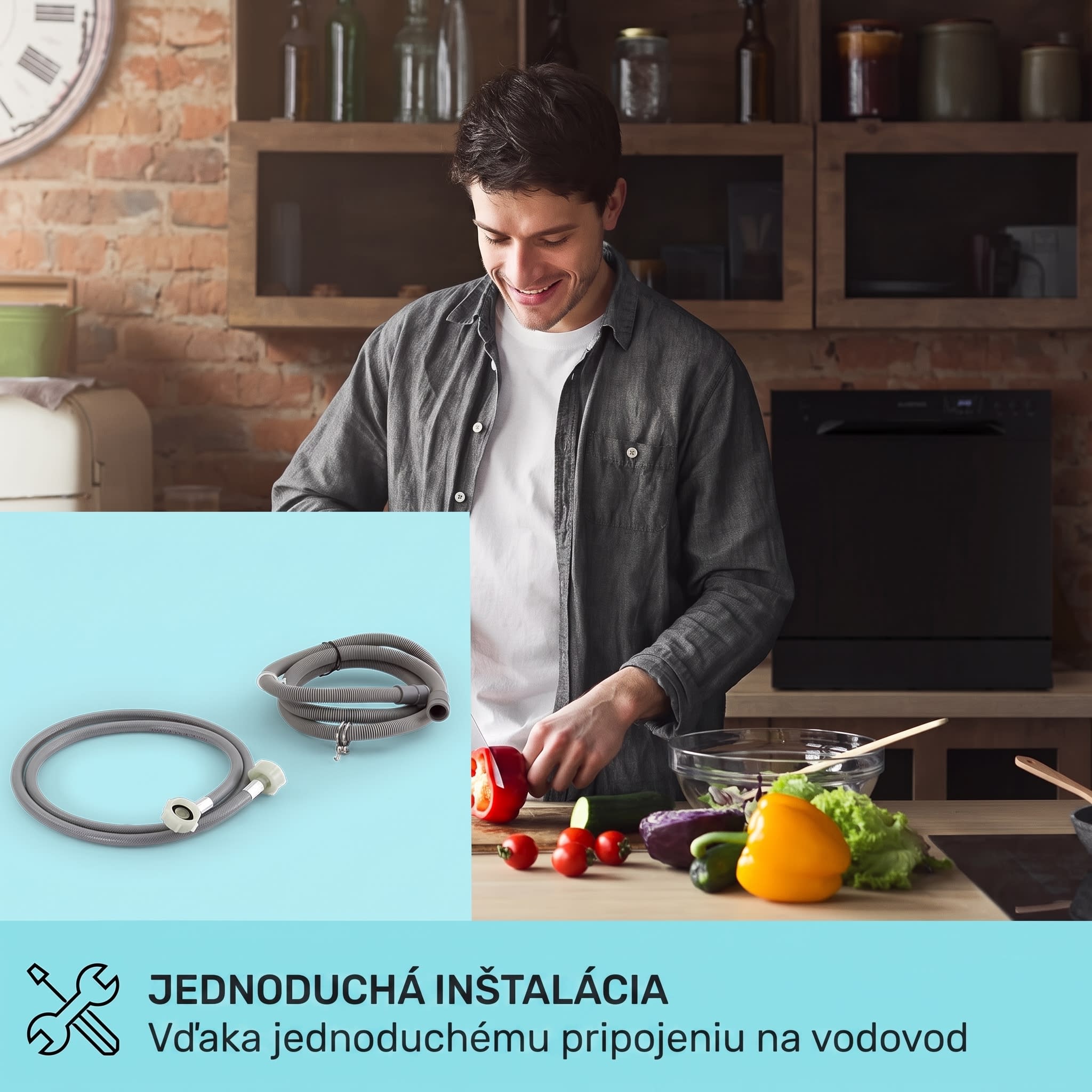 Klarstein Amazonia 8, umývačka riadu, 1620 W, na 8 súprav riadu, energet. trieda F, 49 dB – Obrázok 3