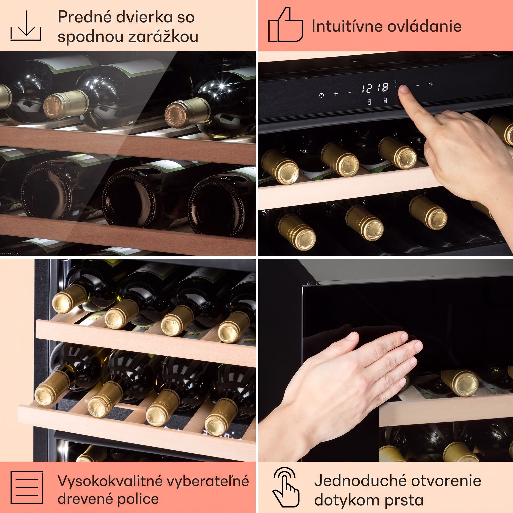 Klarstein Rhône 25 Duo, vinotéka, 75 l, 25 fliaš, 2 zóny, kompresné chladenie – Obrázok 4