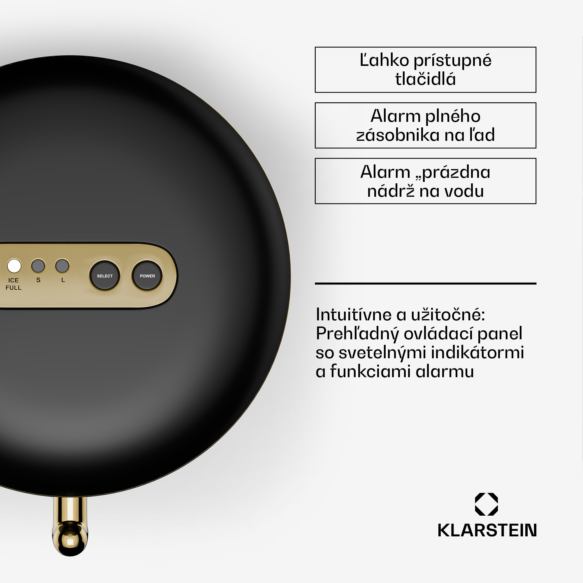 Klarstein Passau, výrobník ľadu, 2 veľkosti, 15 kg/24 h, Auto-Clean – Obrázok 3