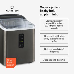 Klarstein Albaron Supreme výrobník ľadu Bullet 12 kg/24 h 1,5 l nerezová oceľ