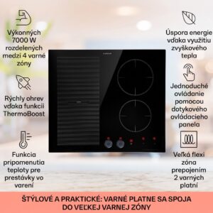 Klarstein Magnichef 4 Flex vstavaná indukčná varná doska 4 zóny / Flexzóna 7000W sklokeramika