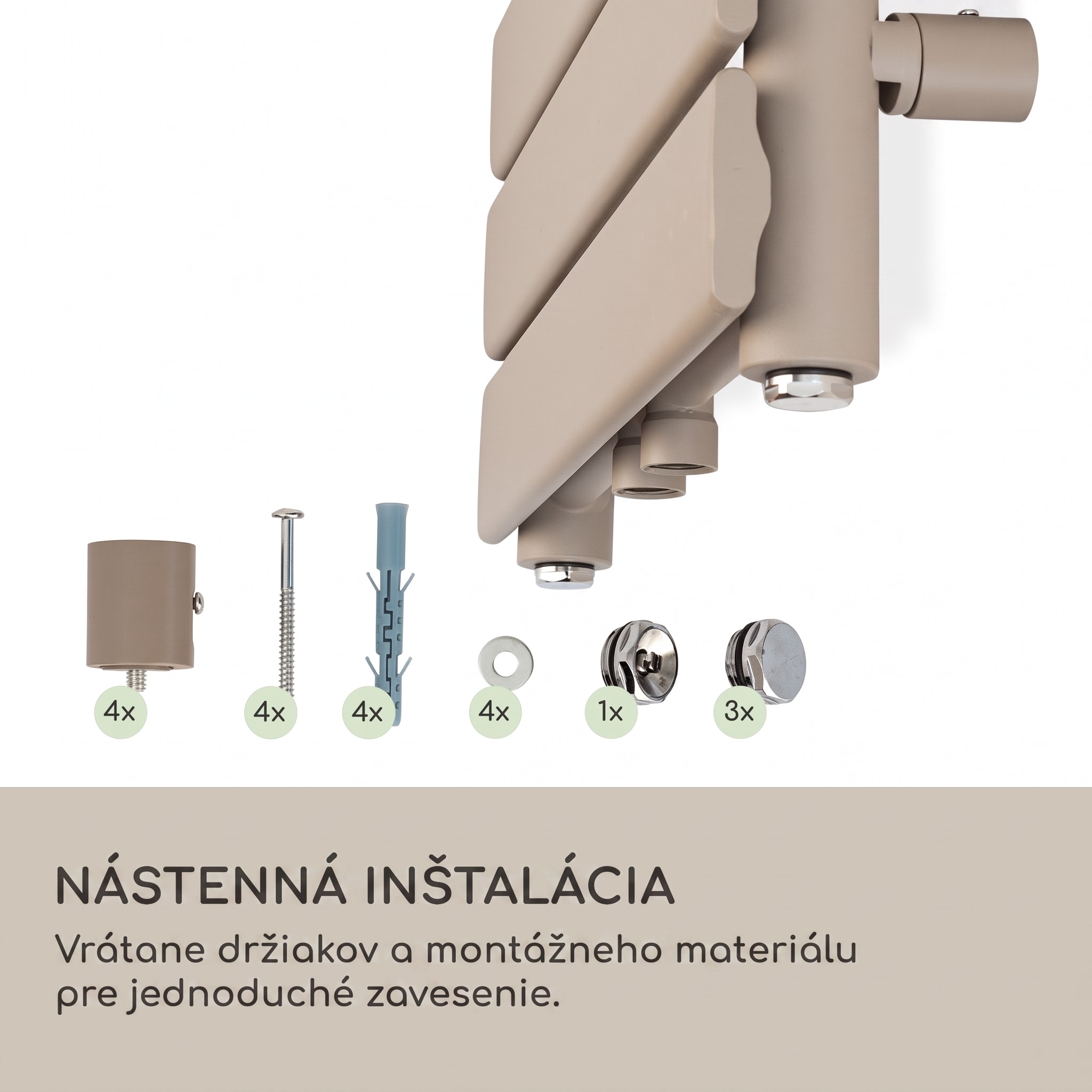 Blumfeldt Fairmont 80 x 45 radiátor 375W teplá voda 3 držiaky na uteráky 1/2 – Obrázok 3