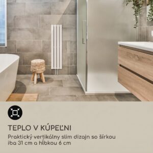 Blumfeldt Ontario 120 x 30 radiátor 1/2" bočné pripojenie nástenná inštalácia 380 watt
