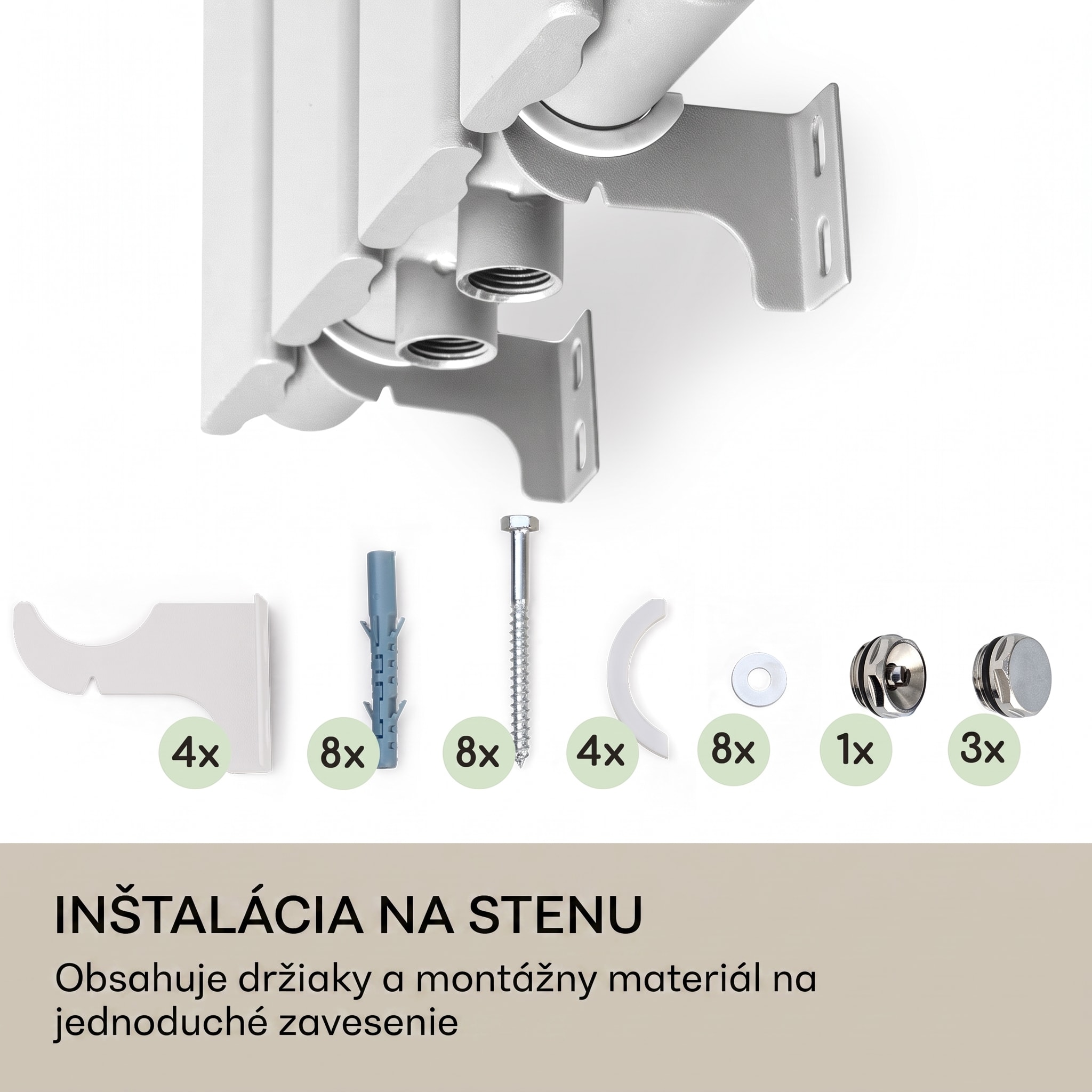 Blumfeldt Ontario 120 x 30 radiátor 1/2" bočné pripojenie nástenná inštalácia 380 watt – Obrázok 2