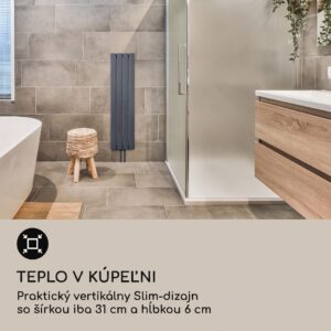 Blumfeldt Ontario 120 x 30 radiátor 1/2" bočné pripojenie, nástenná inštalácia, 380 watt