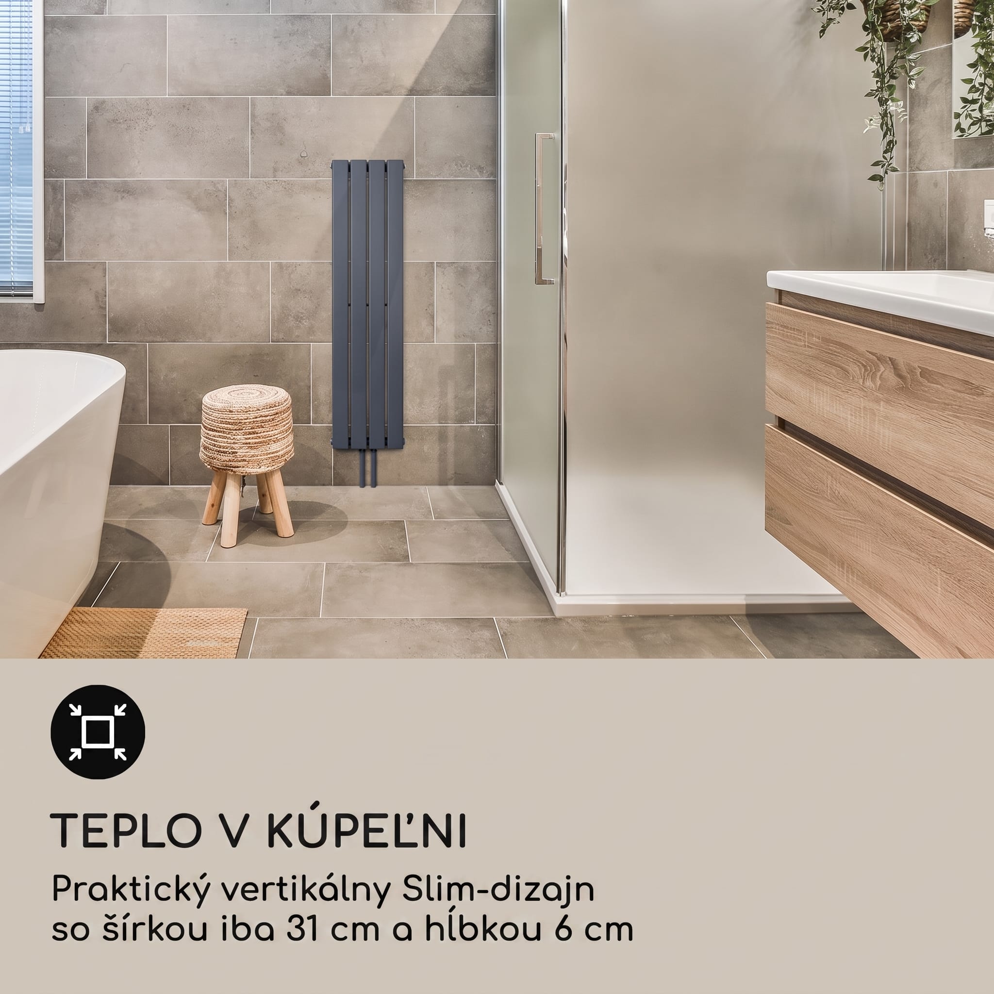 Blumfeldt Ontario 120 x 30 radiátor 1/2" bočné pripojenie, nástenná inštalácia, 380 watt