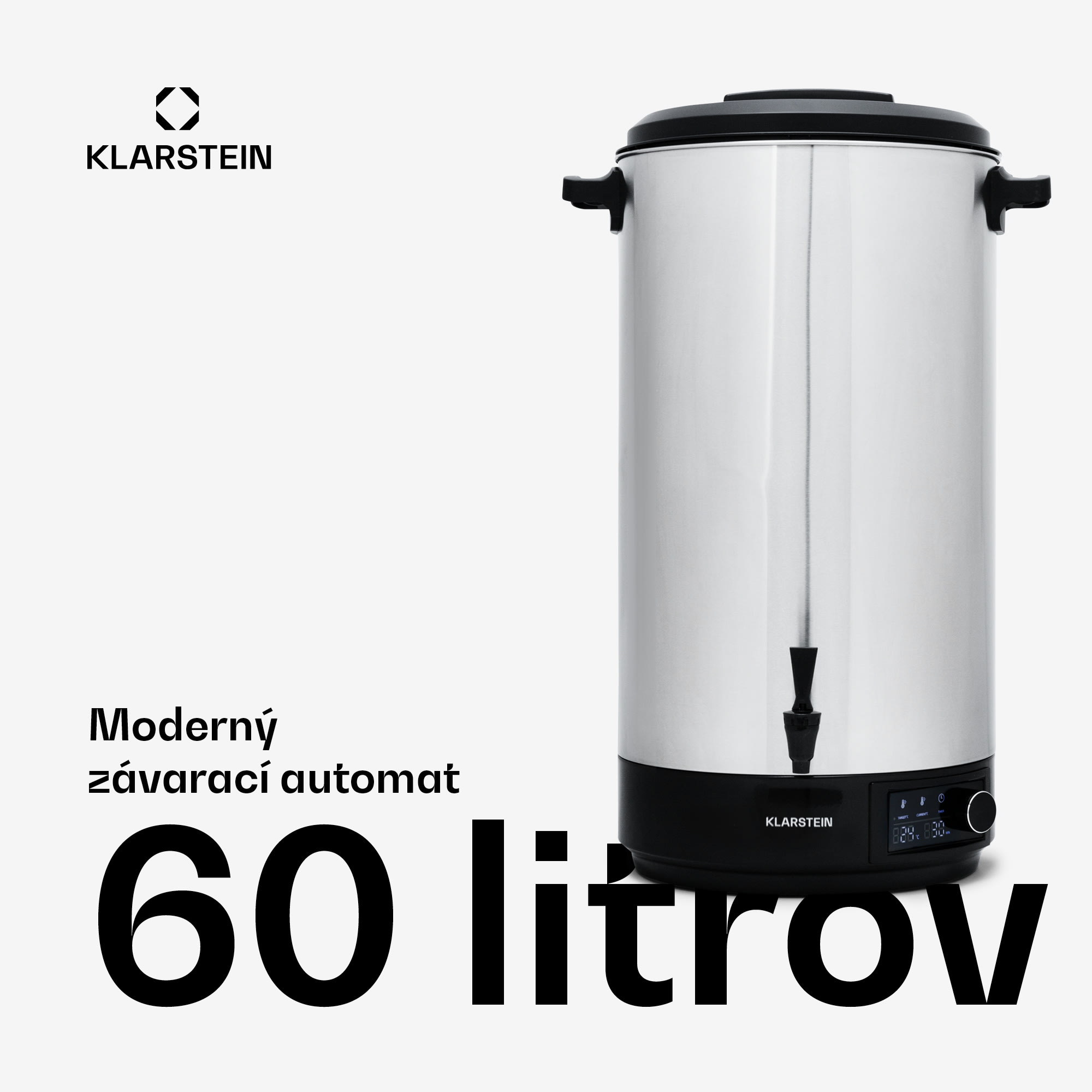 Klarstein Abbey 60 sterilizátor na zaváranie a dávkovač nápojov 60L 100°C 180min nerezová oceľ