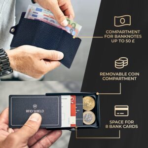 Slimpuro ZNAP Airtag peňaženka na 8 kariet s mincovníkom 8,9 x 1,5 x 6,3 cm (ŠxVxH) s RFID ochranou