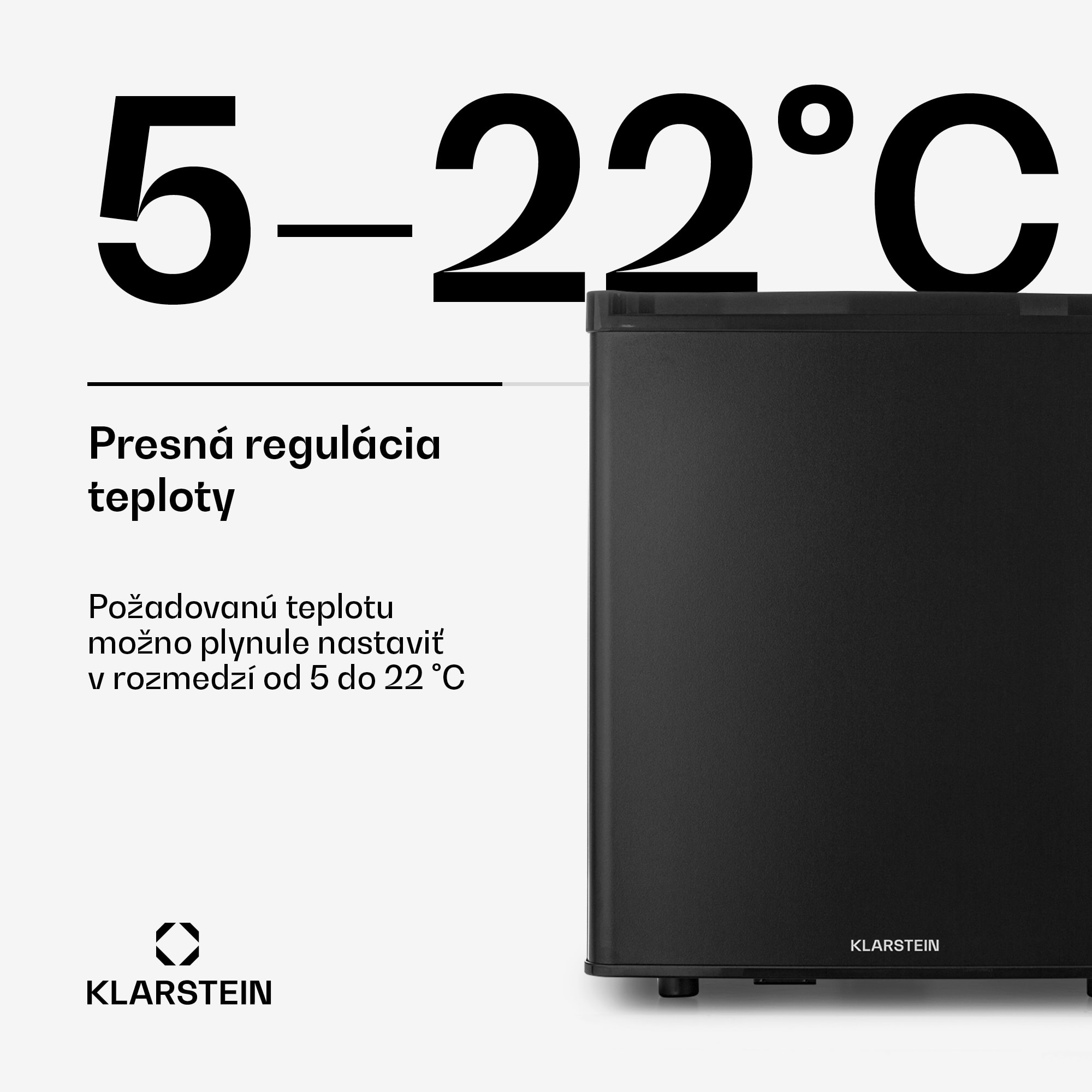 Klarstein Happy Hour 45 mini chladnička minibar nápojová chladnička 45 l 26 dB – Obrázok 3