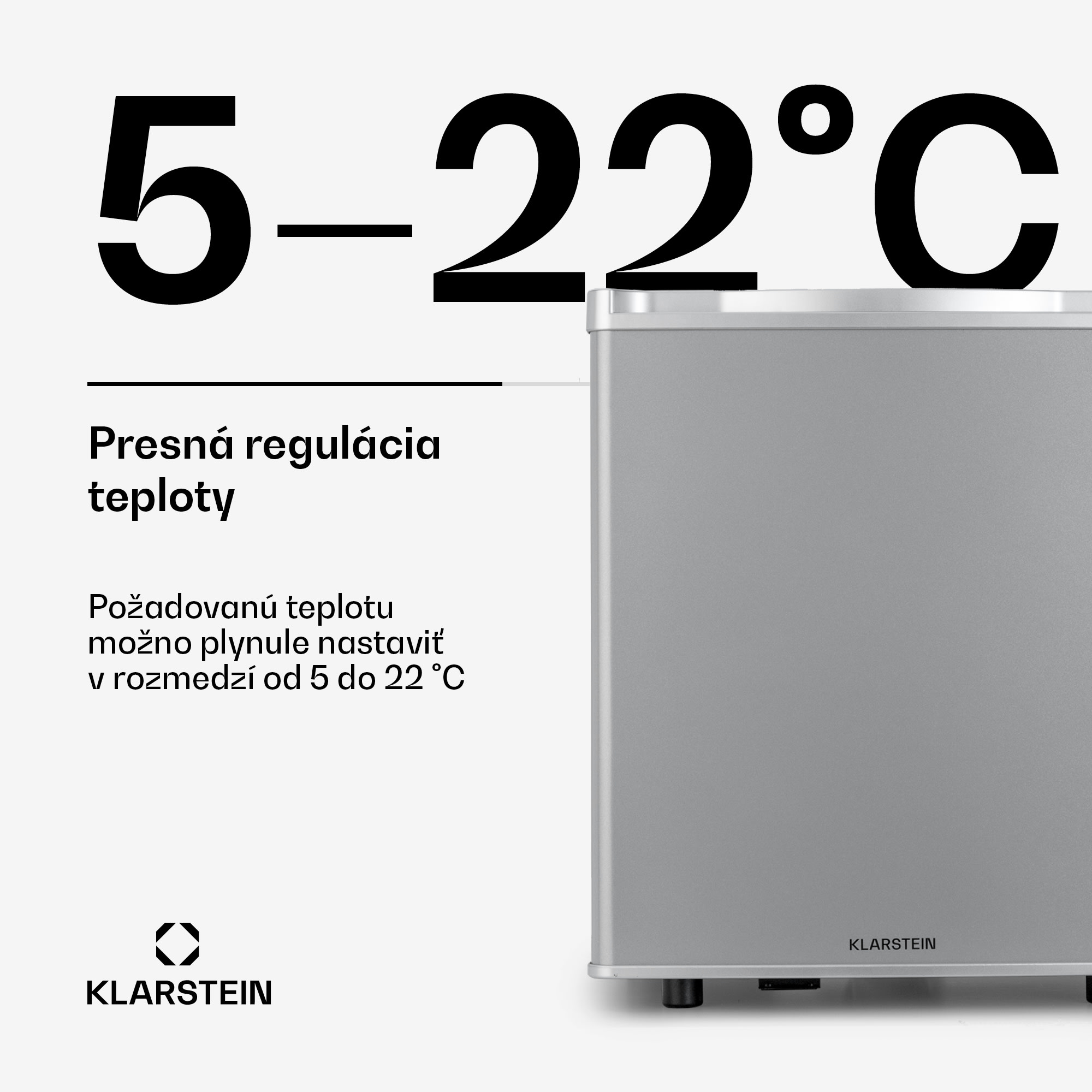 Klarstein Happy Hour 45 mini chladnička minibar nápojová chladnička 45 l 26 dB – Obrázok 3
