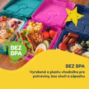Klarstein schmatzfatz easy Snackbox 4 priehradky 18 x 15 x 5 cm