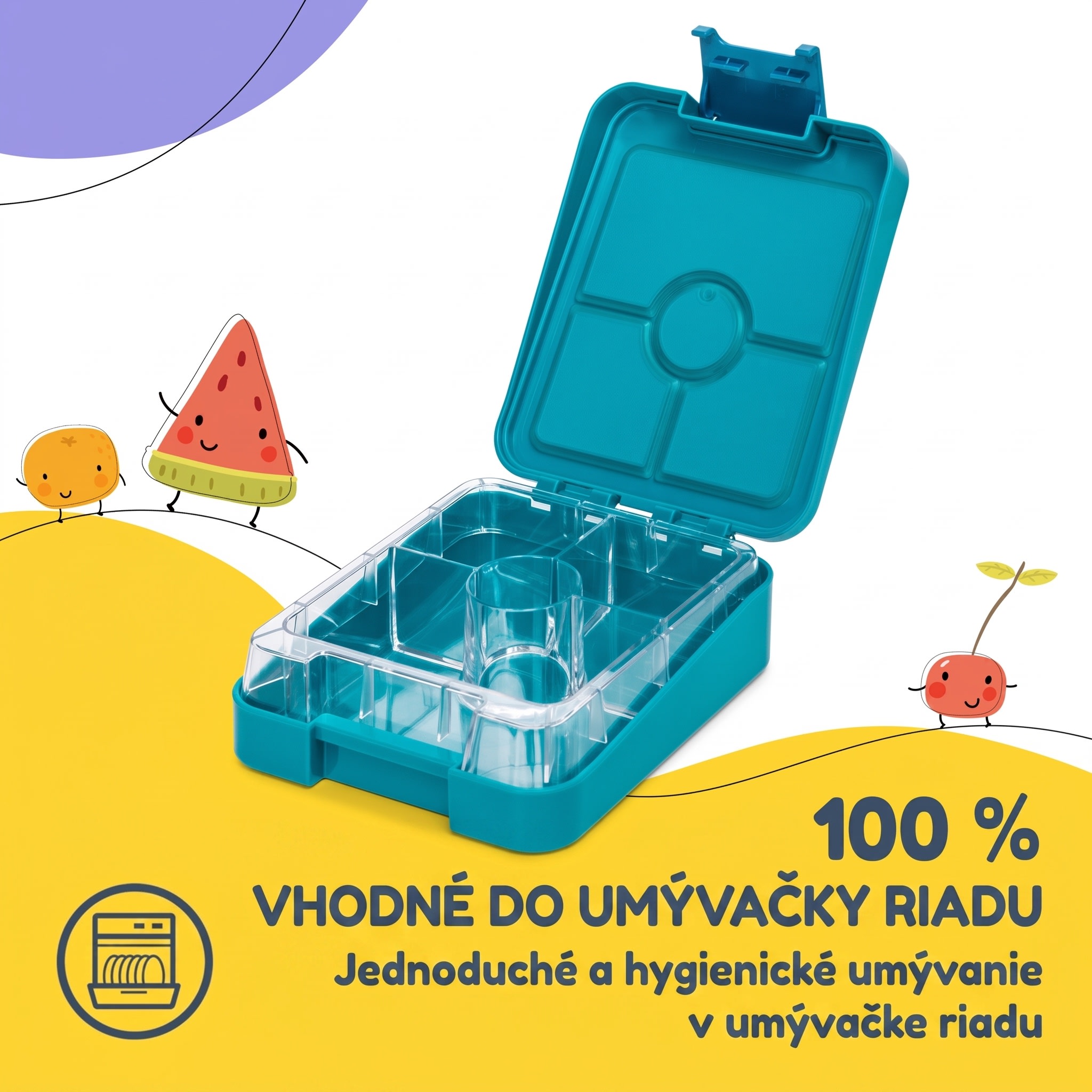 Klarstein schmatzfatz easy Snackbox 4 priehradky 18 x 15 x 5 cm – Obrázok 4