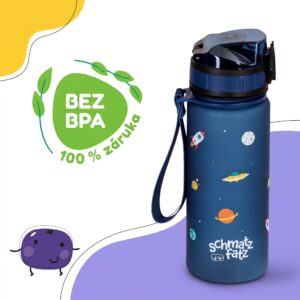 Klarstein Schmatzfatz Wakaba fľaša na pitie | 400 ml | Tritan | Popruh na prenášanie | Bez BPA