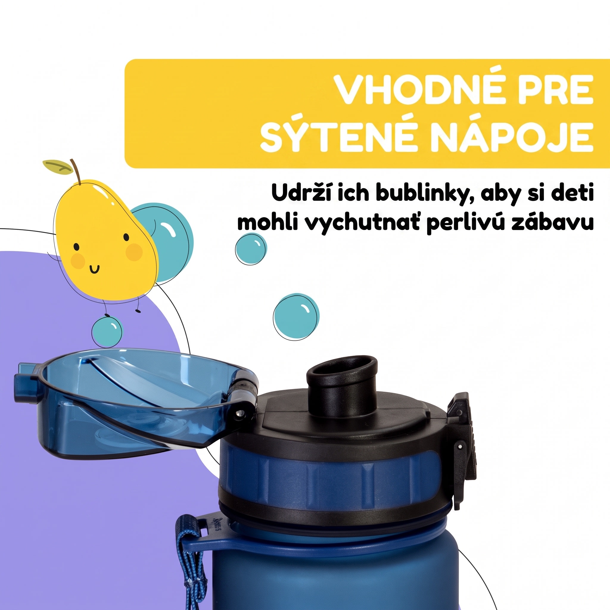 Klarstein Schmatzfatz Wakaba fľaša na pitie | 400 ml | Tritan | Popruh na prenášanie | Bez BPA – Obrázok 4