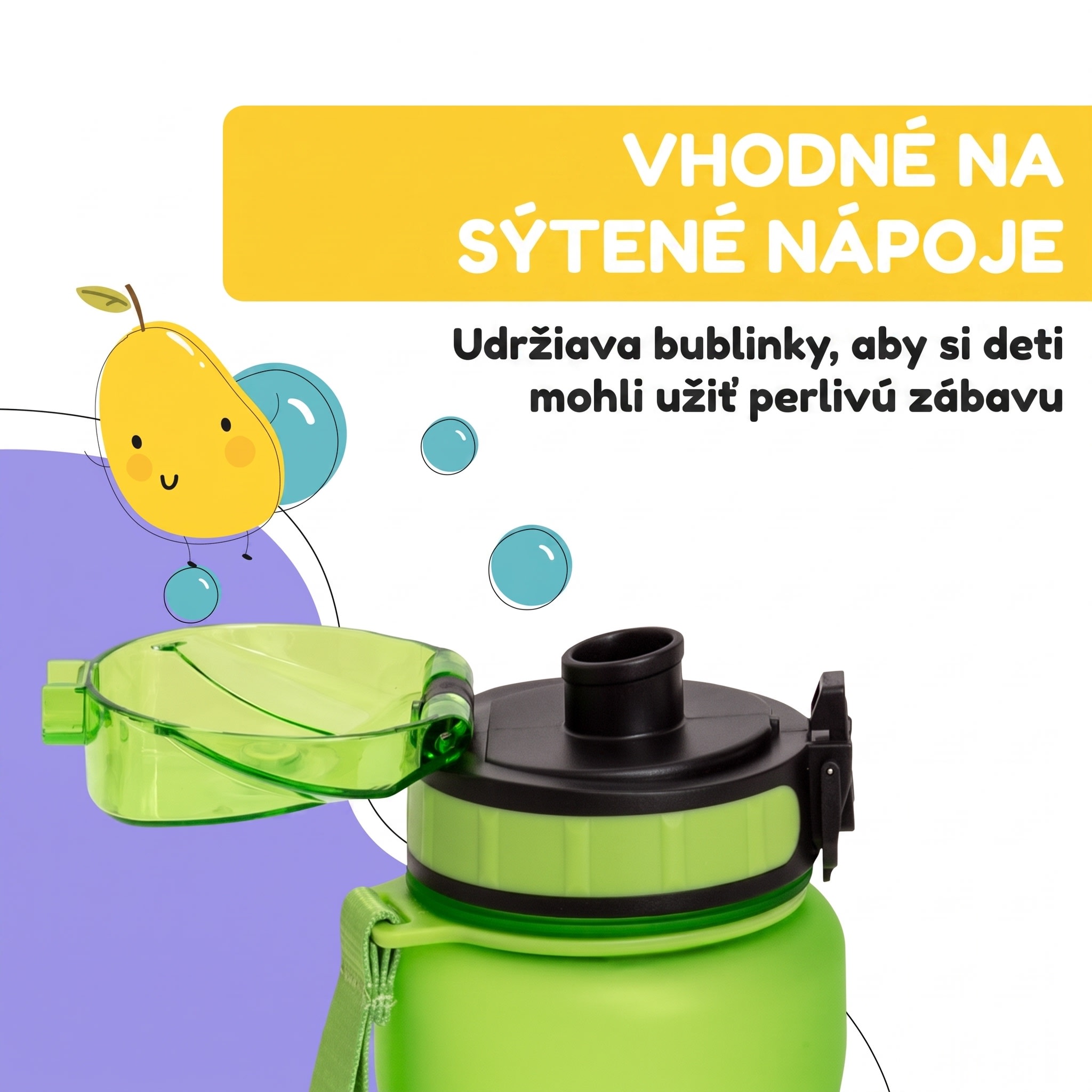 Klarstein Schmatzfatz Wakaba fľaša na pitie | 800 ml | Tritan | Popruh na prenášanie | Bez BPA – Obrázok 4