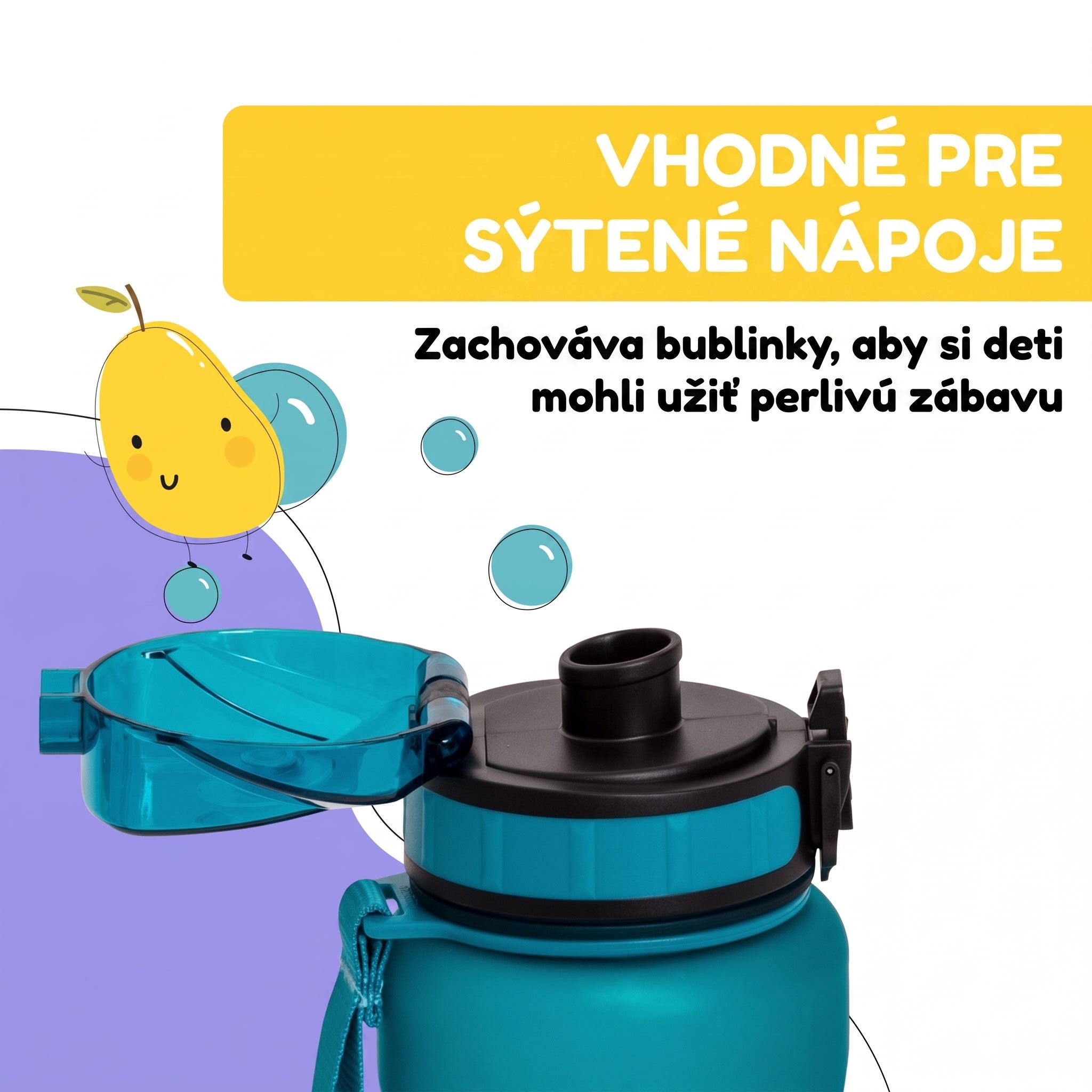 Klarstein Schmatzfatz Wakaba fľaša na pitie | 800 ml | Tritan | Popruh na prenášanie | Bez BPA – Obrázok 4